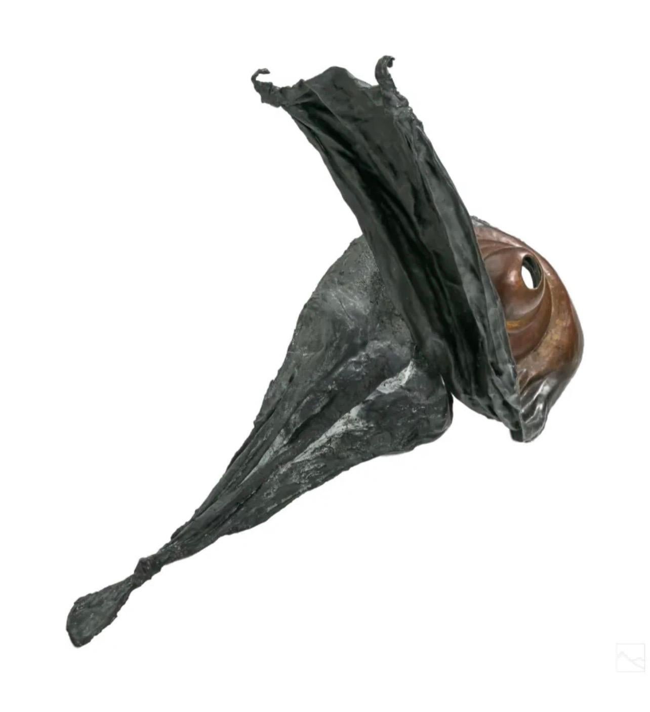 Large Biomorphic Abstract Bronze Sculpture Phoebe Adams Wall Hanging For Sale 8
