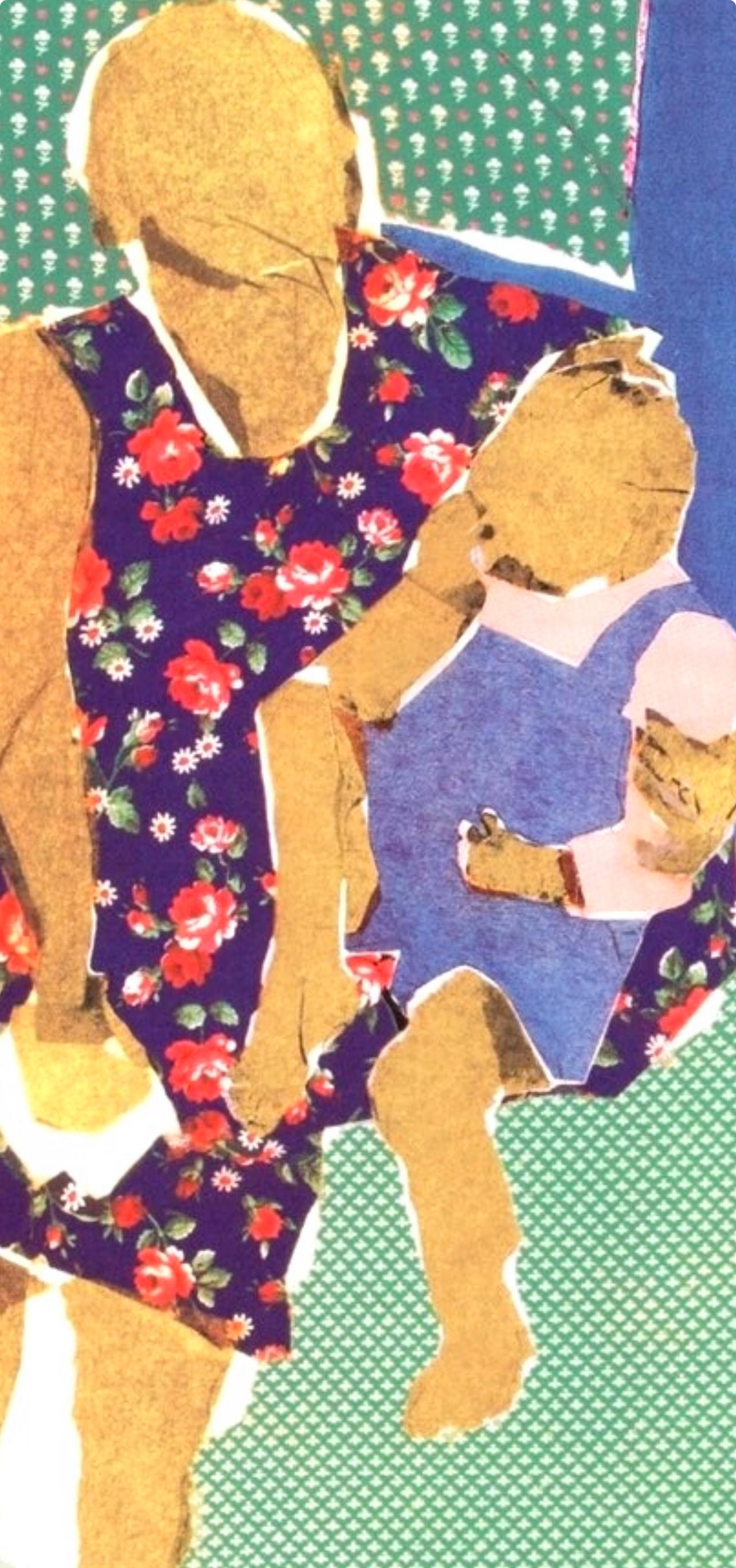 Histoires de Sue, Le soleil se lève après tant d'années - Gris Figurative Print par Phoebe Beasley