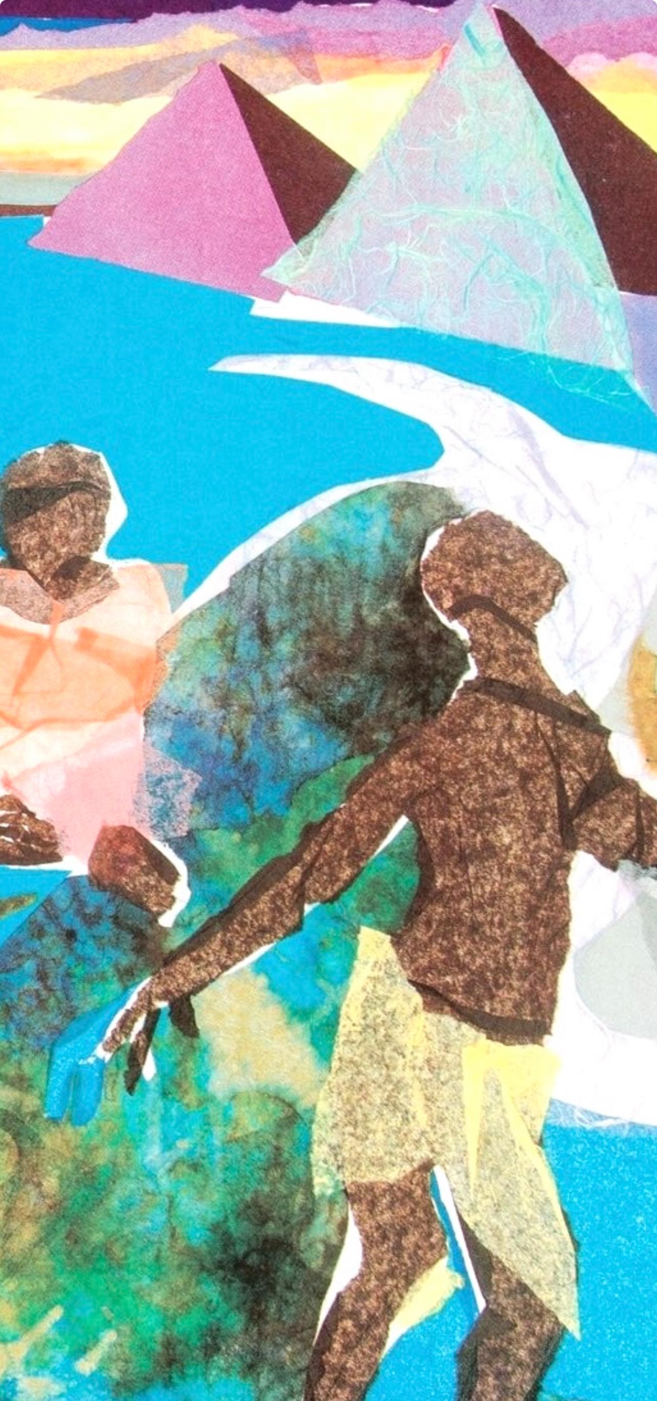 The Negro Speaks of Rivers, Sunrise Is Coming After While - Gray Landscape Print by Phoebe Beasley