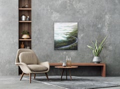 The Climb - Original Atmospheric Abstract Landscape Oil Painting on Canvas
