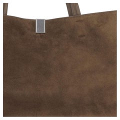 Phoebe Philo Calf Suede Tote Bag — Brown