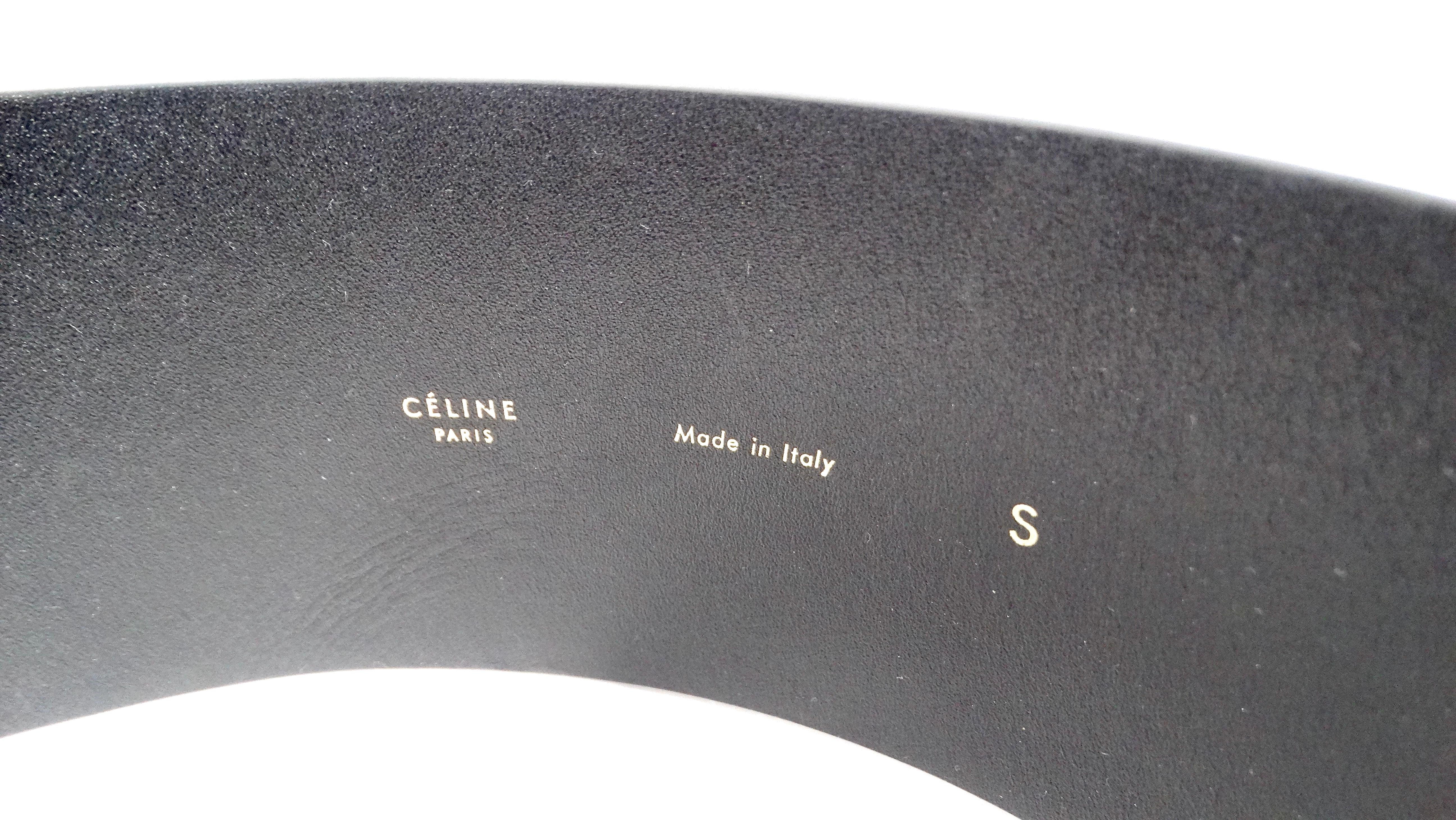 Phoebe Philo for Celine 2012 Large Leather Gold Plated Brass Buckle Corset Belt For Sale 1