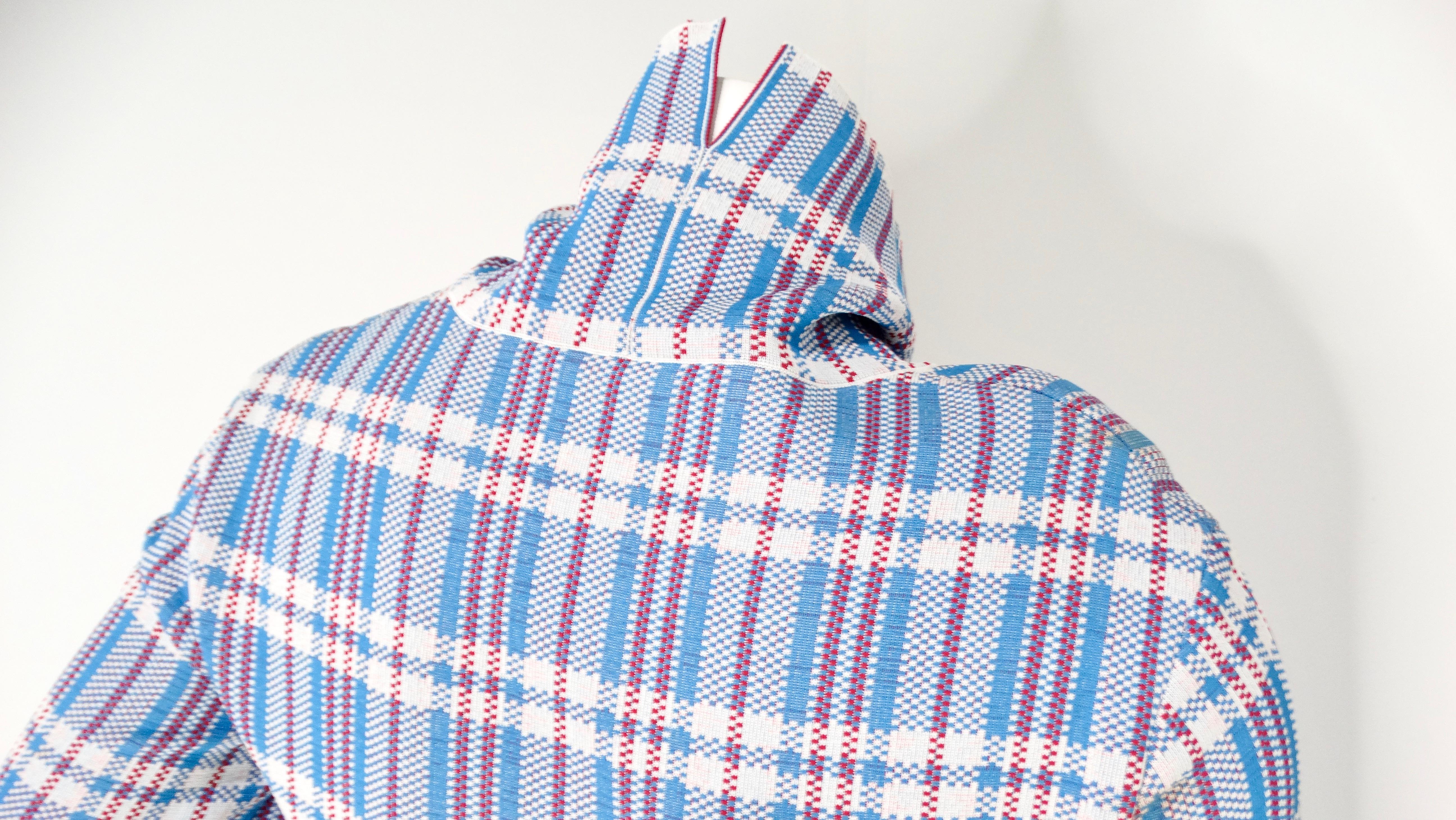 Haut à manches longues Phoebe Philo pour Celine 2013 Runway Tartan Turtleneck Top en vente 2