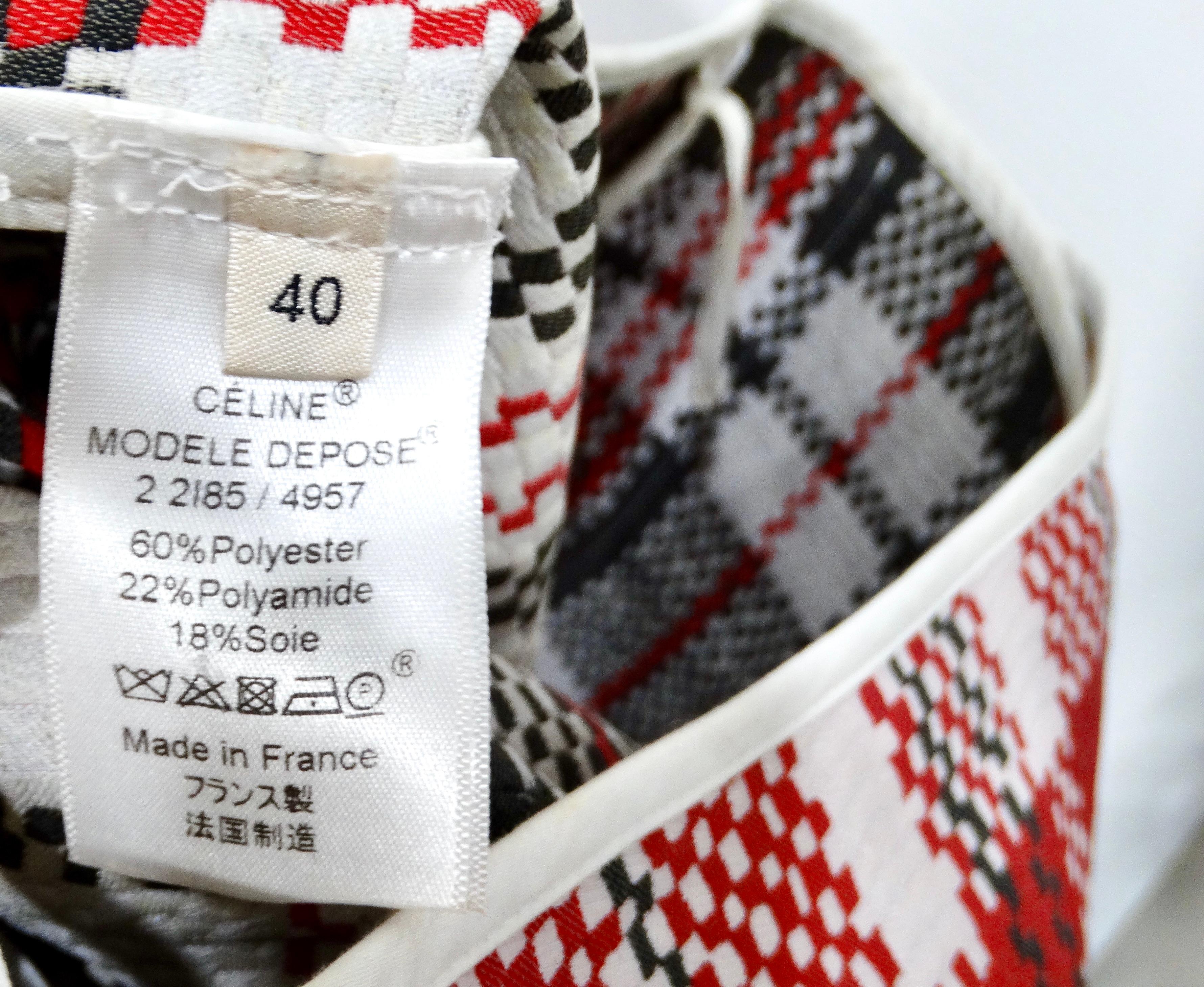 Phoebe Philo for Celine 2013 Runway Jupe droite enveloppante en tissu écossais en vente 5
