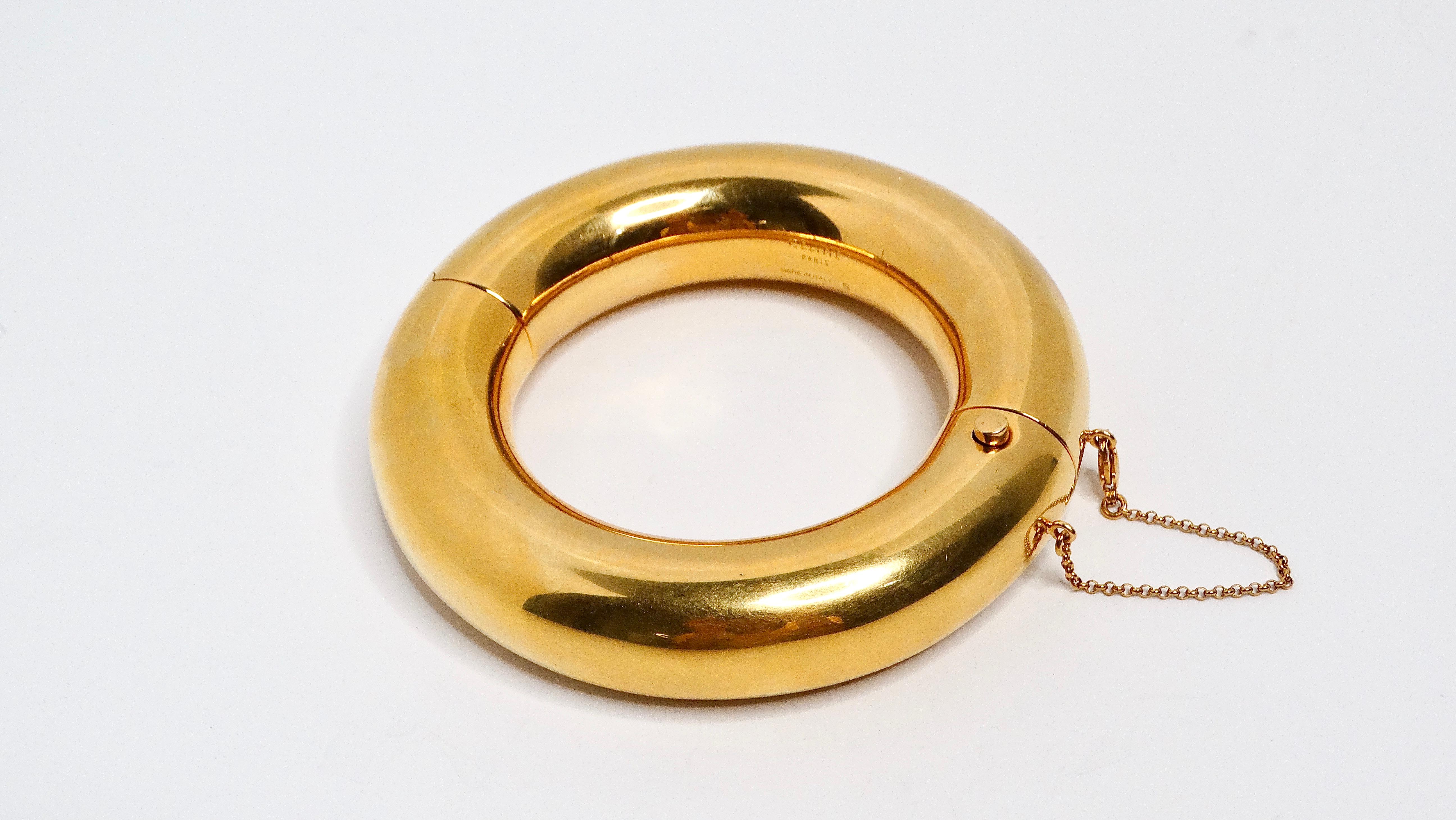 Women's or Men's Phoebe Philo for Celine 24k Plated Gold & Brass Bangle