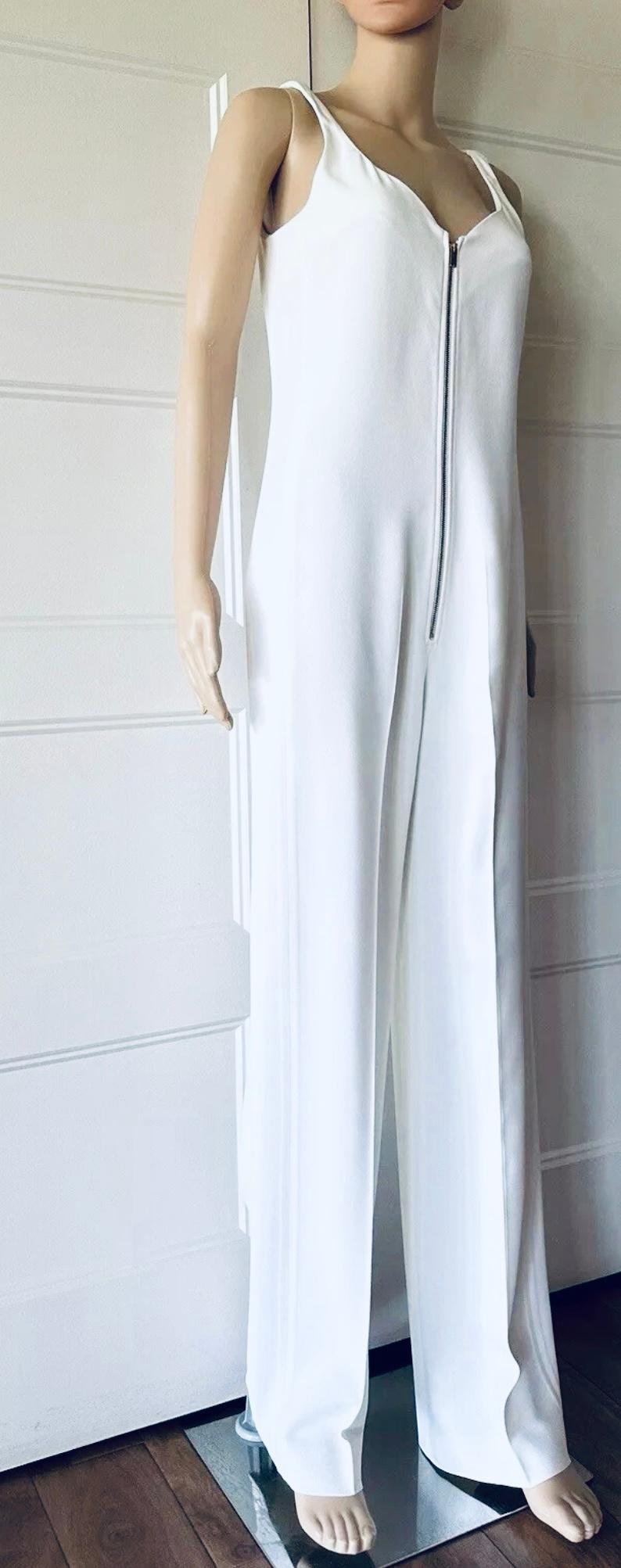 PHOEBE PHILO for CELINE Combinaison en crêpe crème - Iconic Spring 2011 Collection Bon état - En vente à Woodland Hills, CA