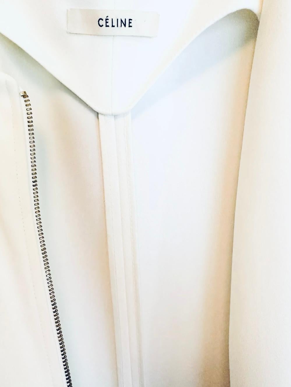 PHOEBE PHILO for CELINE Combinaison en crêpe crème - Iconic Spring 2011 Collection en vente 1