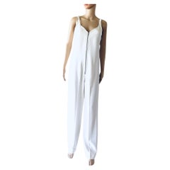 PHOEBE PHILO für CELINE Jumpsuit aus cremefarbenem Krepp - Kollektion Iconic Spring 2011