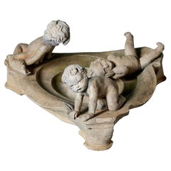 Phoebe Stabler (1916) Antique Lead Bird Bath