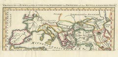 Rutas comerciales fenicias - Mapa antiguo de Europa y el Mediterráneo, 1748