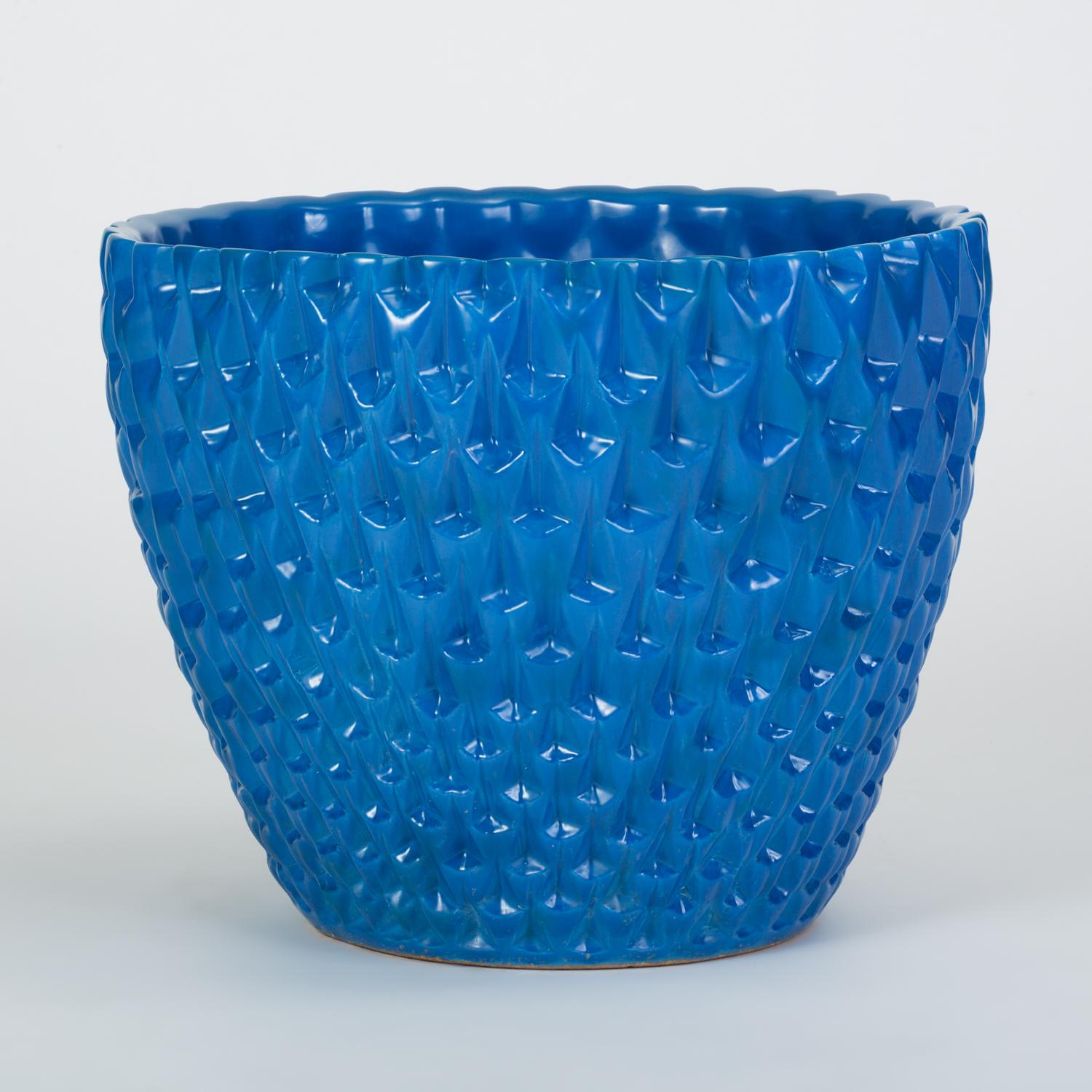 Mid-Century Modern Phoenix-1 Planter in Blue Glaze by David Cressey for Architectural Pottery