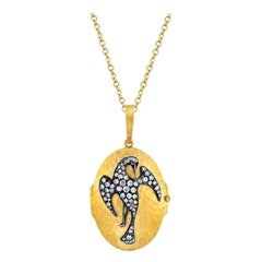 Phoenix 22k Gold Locket with Diamonds