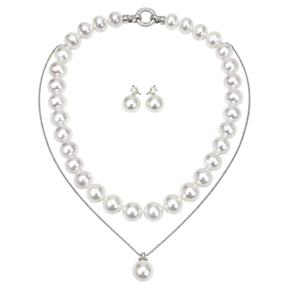 Phoenix Collection — Australian White South Sea Pearl Jewelry Suite For Sale