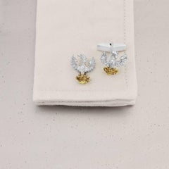 Phoenix Cufflinks in Sterling Silver and 18 Karat Vermeil