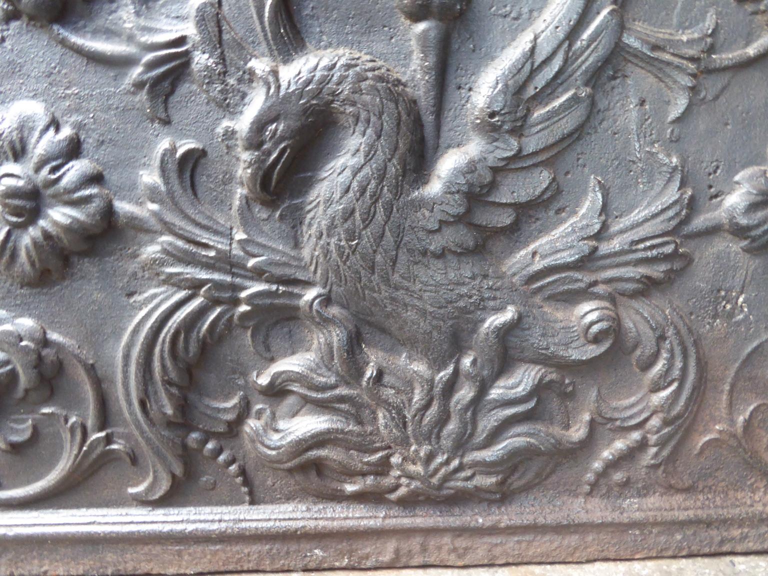 Iron 'Phoenix' Fireback, 17th-18th Century