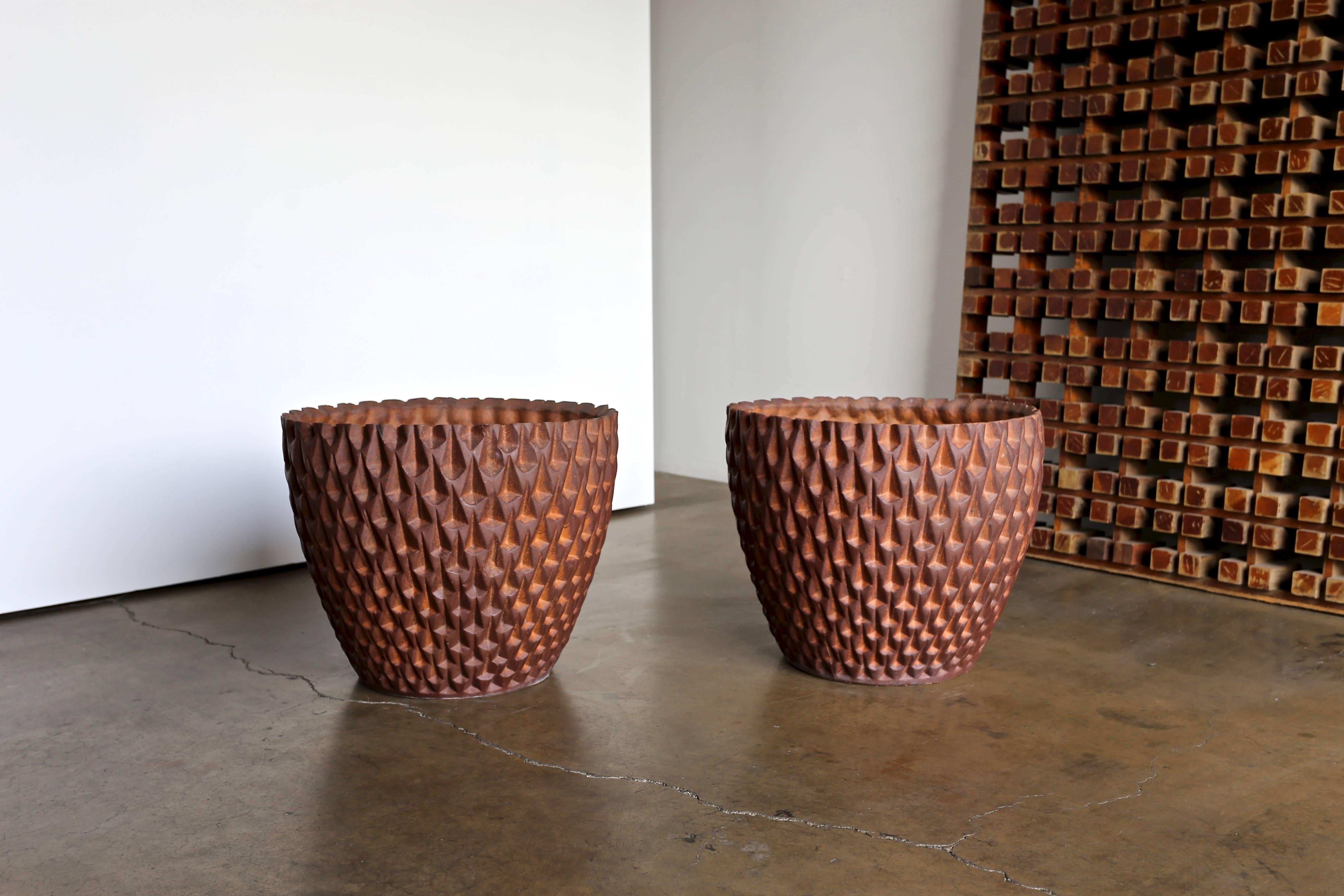 Large scale pair of phoenix planters by David Cressey for Architectural Pottery. From the Pro Artisan Series, circa 1963.