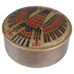 Phoenix Rising Brass Lidded Bowl