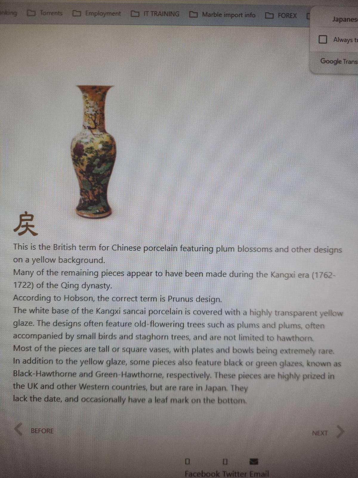 Phoenix Tail Yen Yen Grande paire de vases en porcelaine de Chine de la dynastie Qing (18e siècle) en vente 10