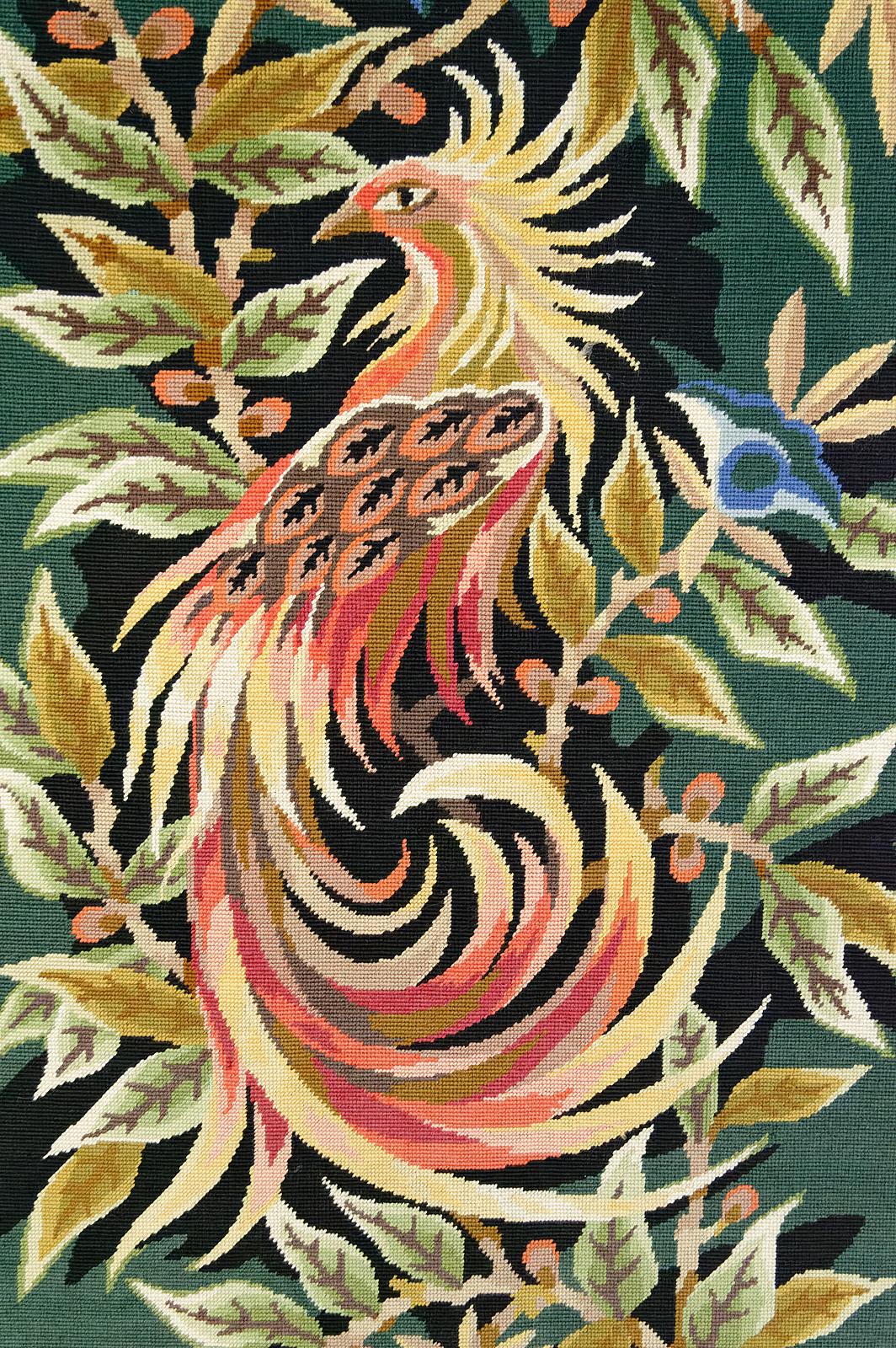 Mid-Century Modern “Phoenix” tapestry, In the style of Jean Lurçat, France, 1971 For Sale