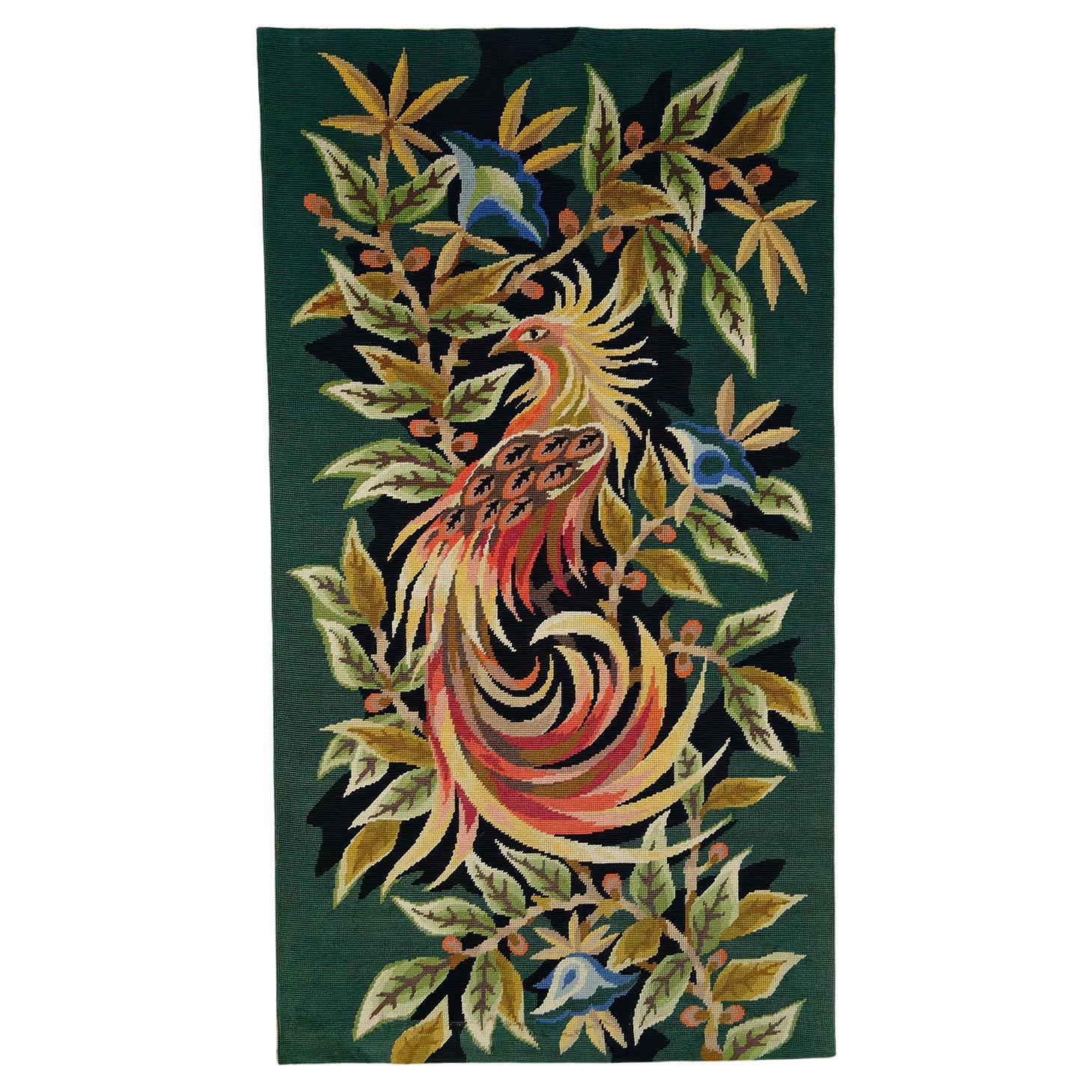 “Phoenix” tapestry, In the style of Jean Lurçat, France, 1971 For Sale