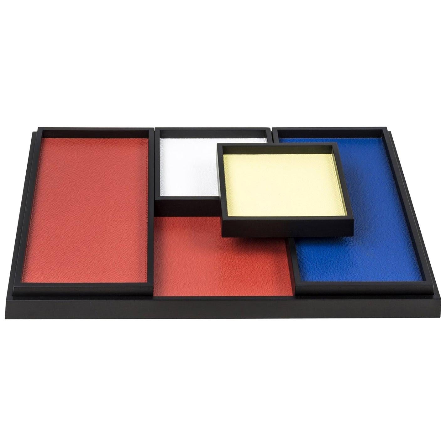 Phorma Small Rectangular Tray in Wengé For Sale