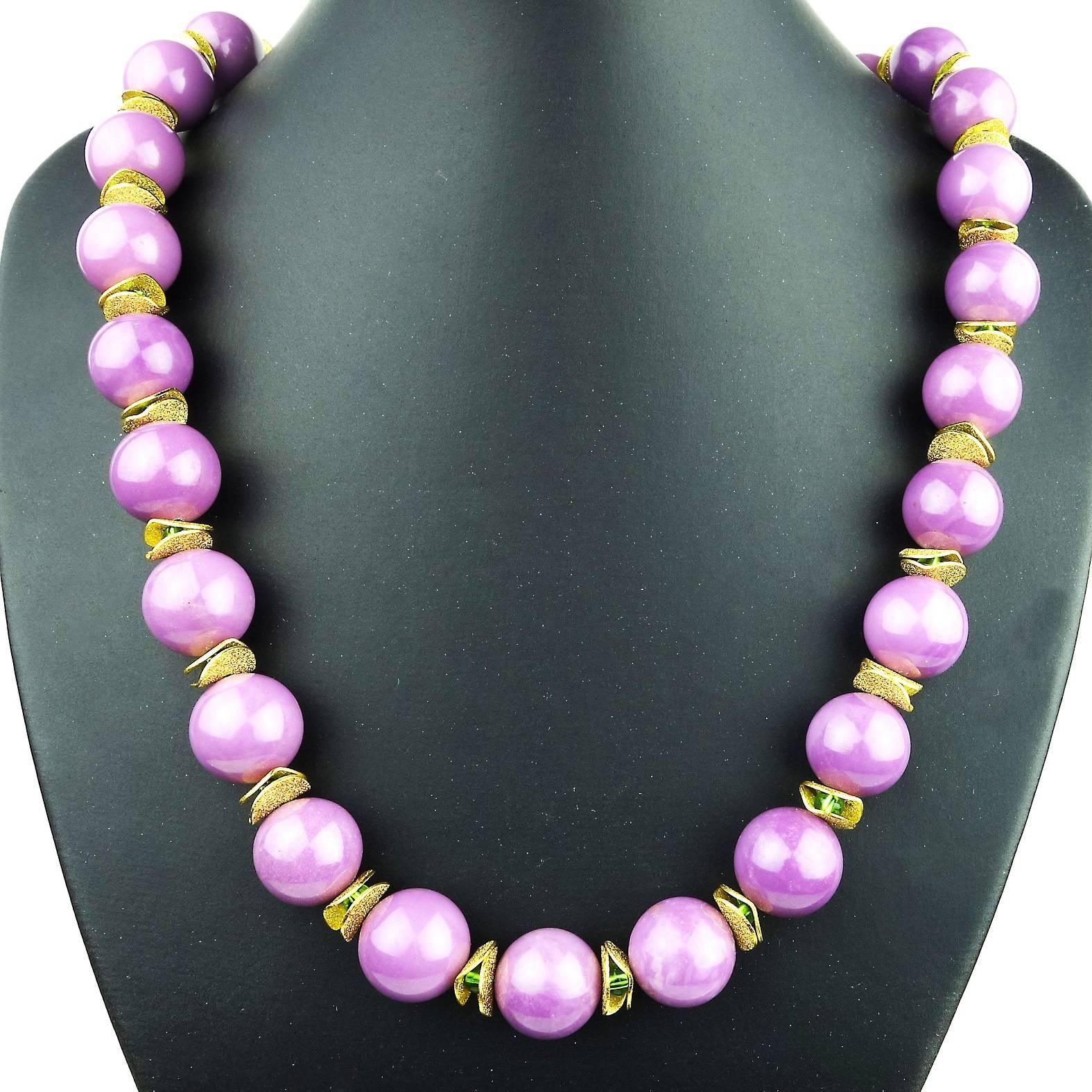 Women's or Men's Gemjunky Mauve, Highly Polished Phosphosiderite Necklace