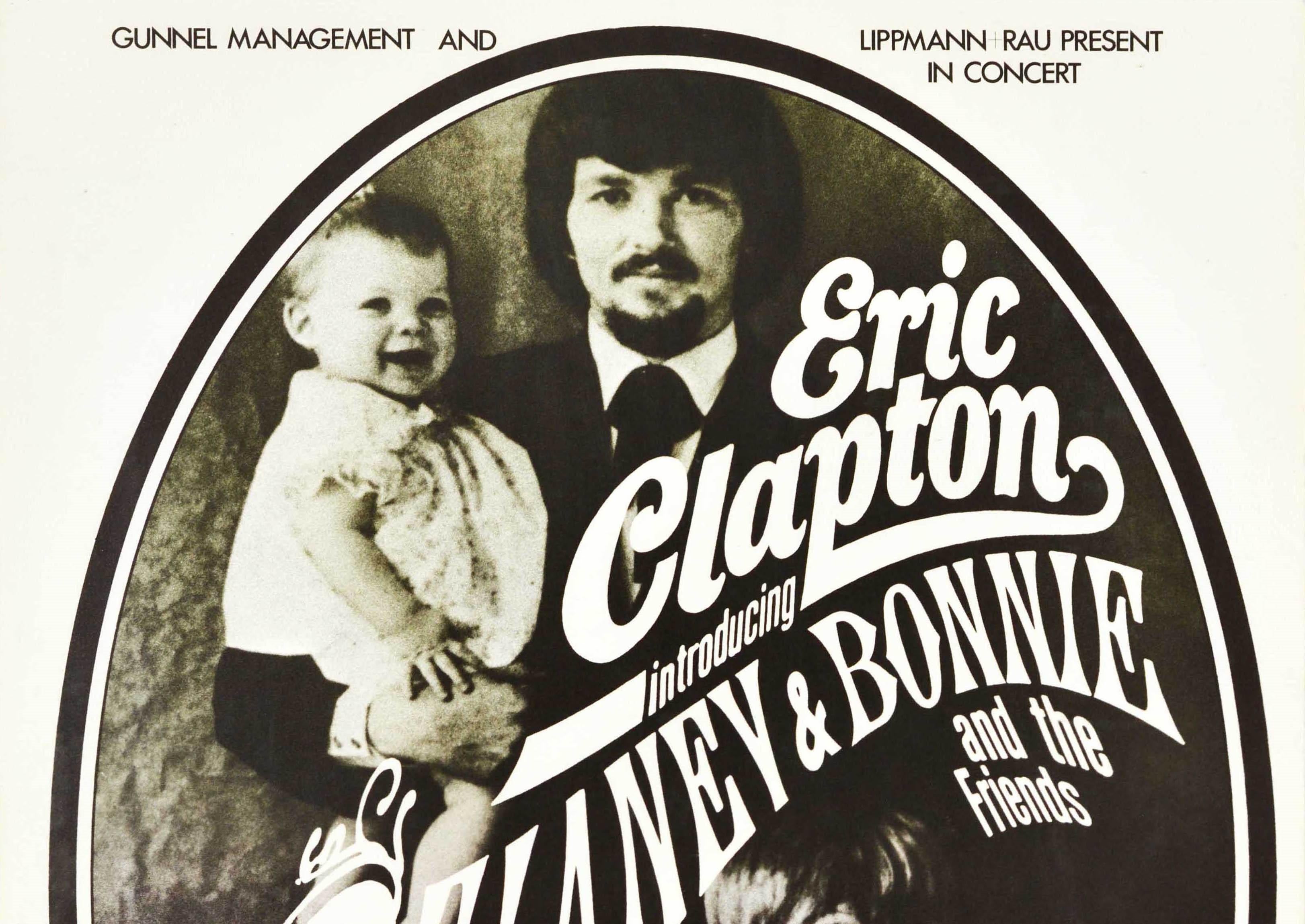 Poster originale d'epoca del concerto di Eric Clapton & Bonnie And Friends - Print di photo: Feinstein design: Kieser
