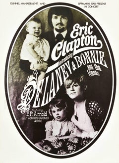 Original Vintage-Poster Eric Clapton Delaney & Bonnie And Friends, Musikkonzert, Original
