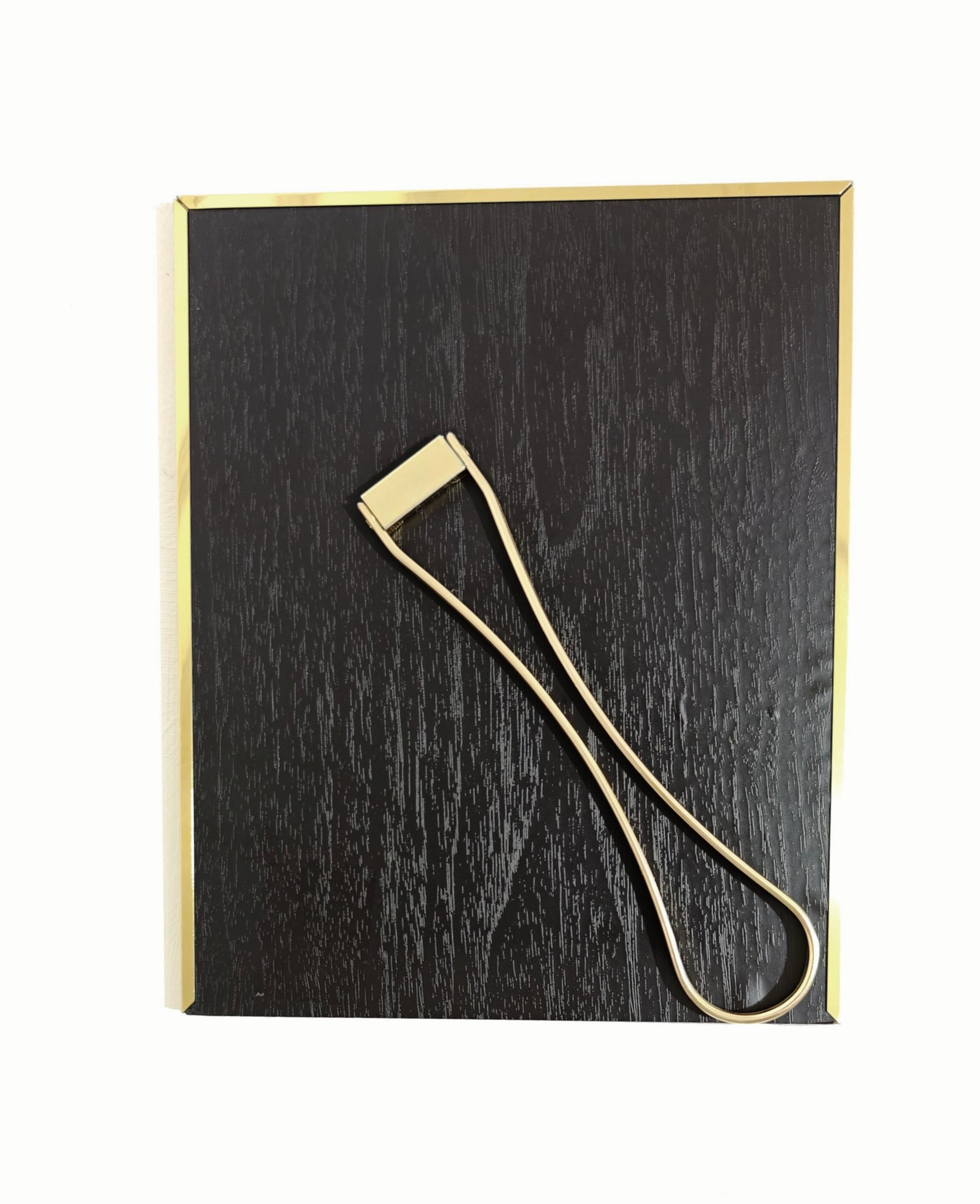 Cadre décoratif laiton aluminium design moderne mi-siècle, Italie, années 70 en vente 4