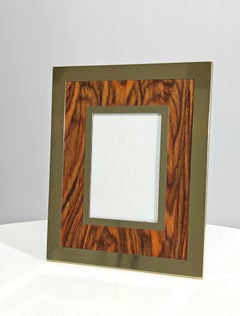 Photo frame Decorative Object Brass Aluminum Mid-Century Modern Design Italy 70s