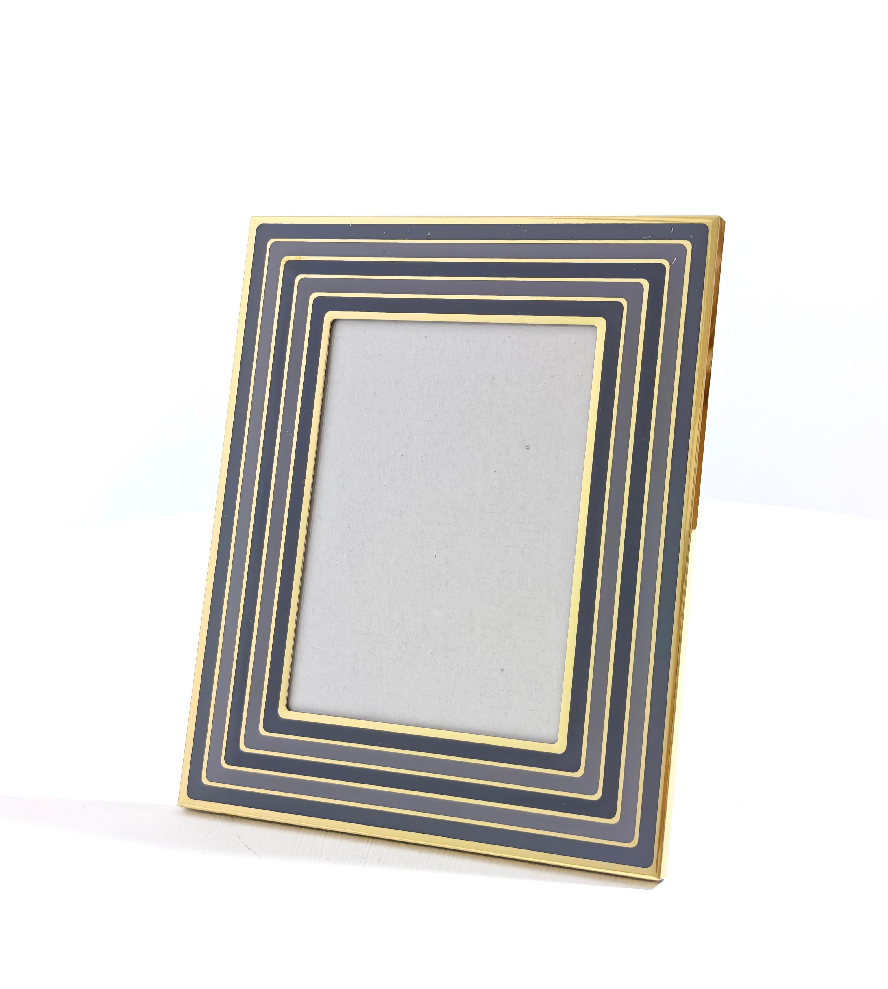 Cadre décoratif laiton aluminium design moderne mi-siècle, Italie, années 70 en vente 1