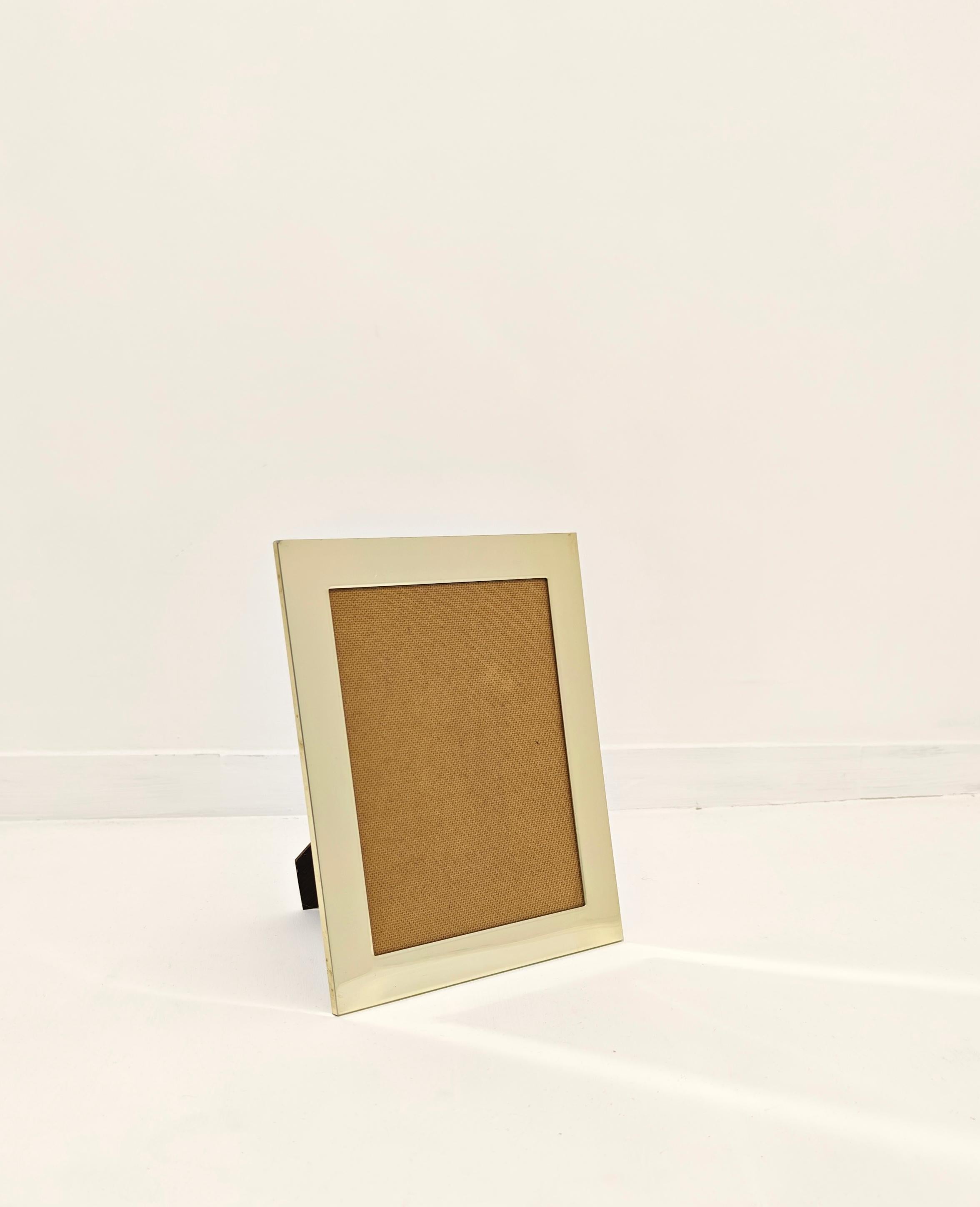 Cadre décoratif laiton aluminium design moderne mi-siècle, Italie, années 70 en vente 2