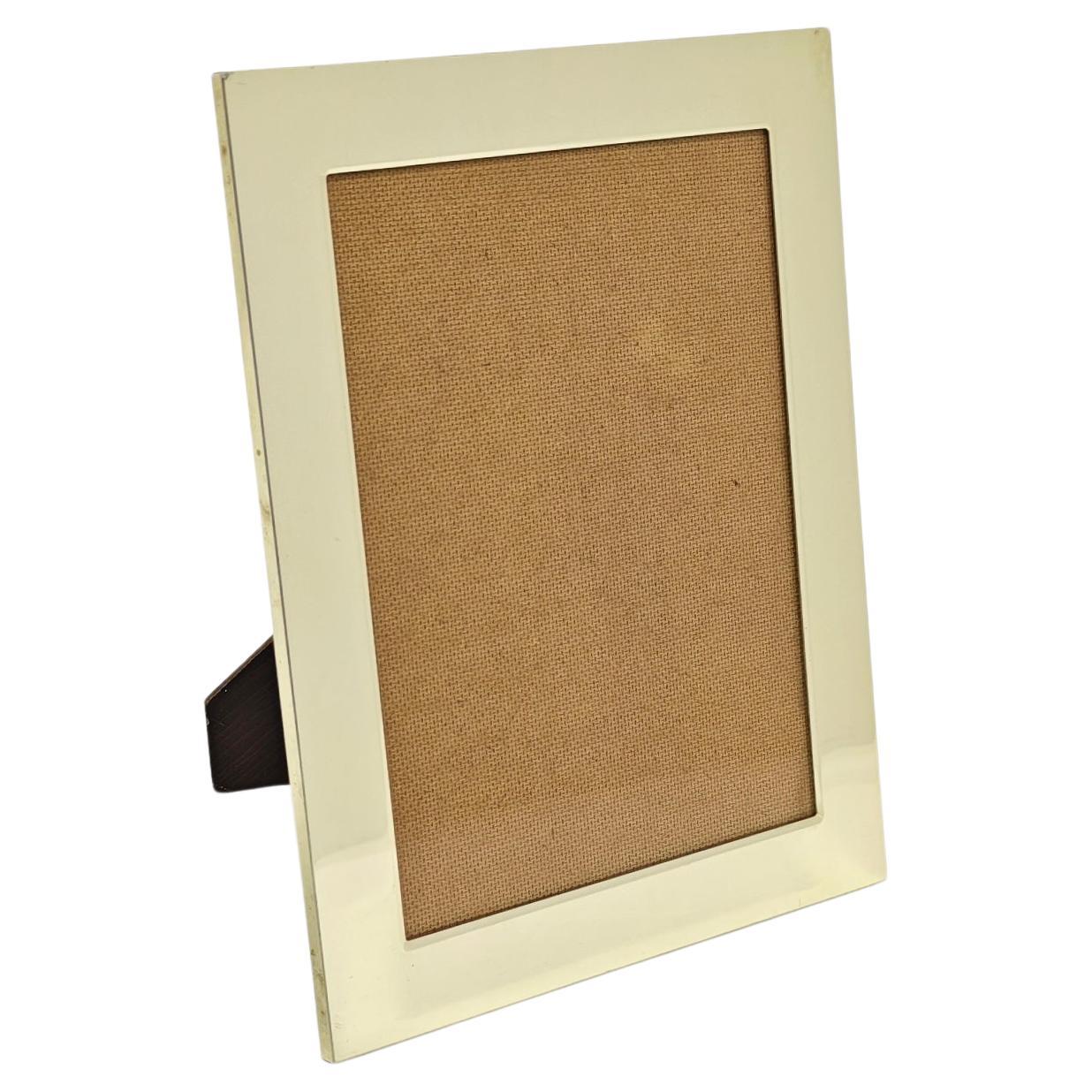 Fotorahmen Dekoratives Objekt Messing Aluminium Mid-Century Modern Design Italien 70er Jahre
