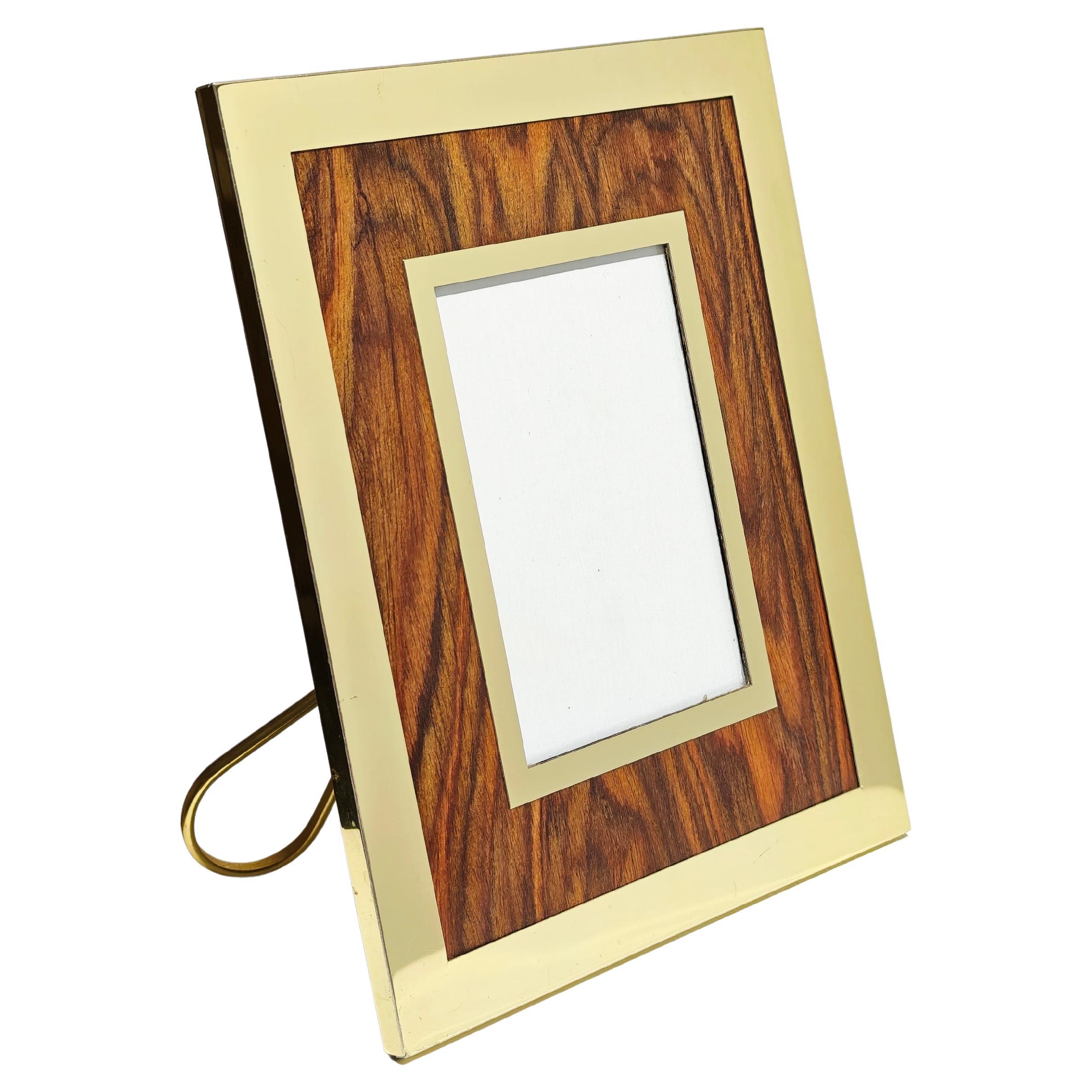 Photo frame Decorative Object Brass Aluminum Mid-Century Modern Design Italy 70s