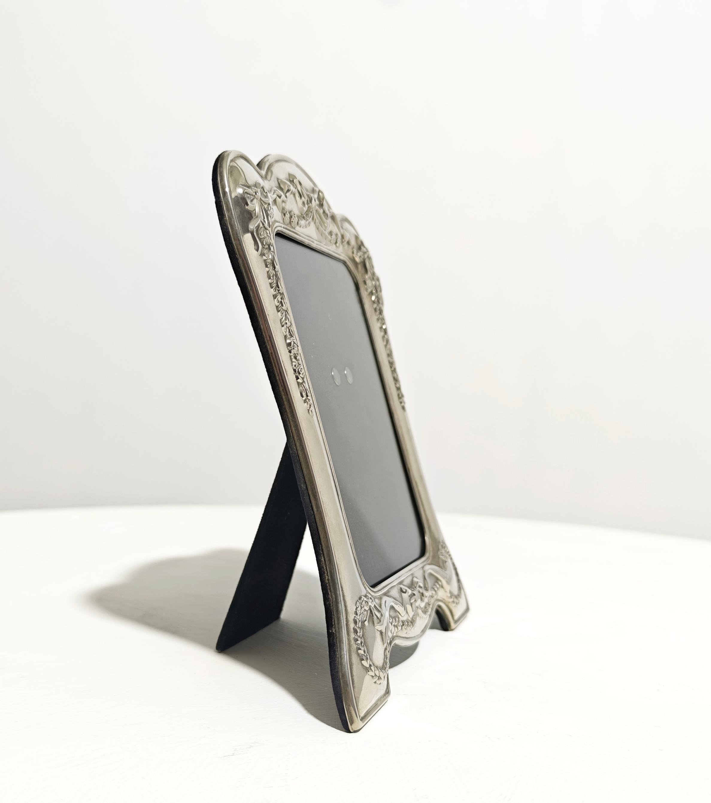 Photo frame Decorative Object Silver Plated Brass Mid-Century Modern Italy 1960 For Sale 2
