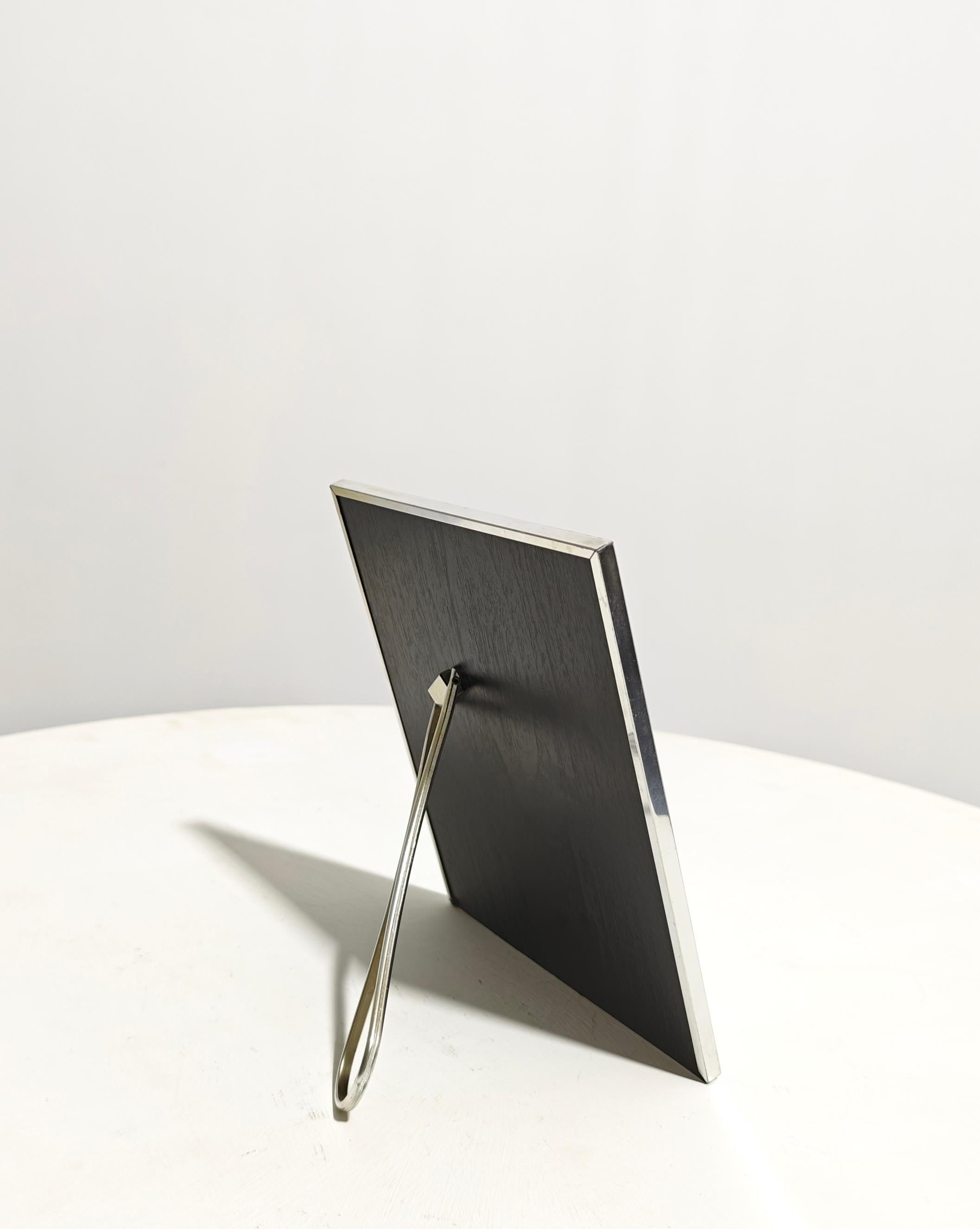 Photo frame Decorative Steel Aluminum Brass Mid-Century Modern Italy 70s For Sale 3