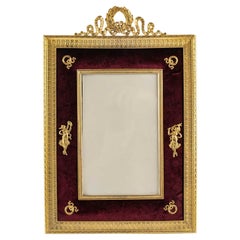 Photo Frame for a Large Photo in Gilded Bronze, Napoleon III, 19th Century.