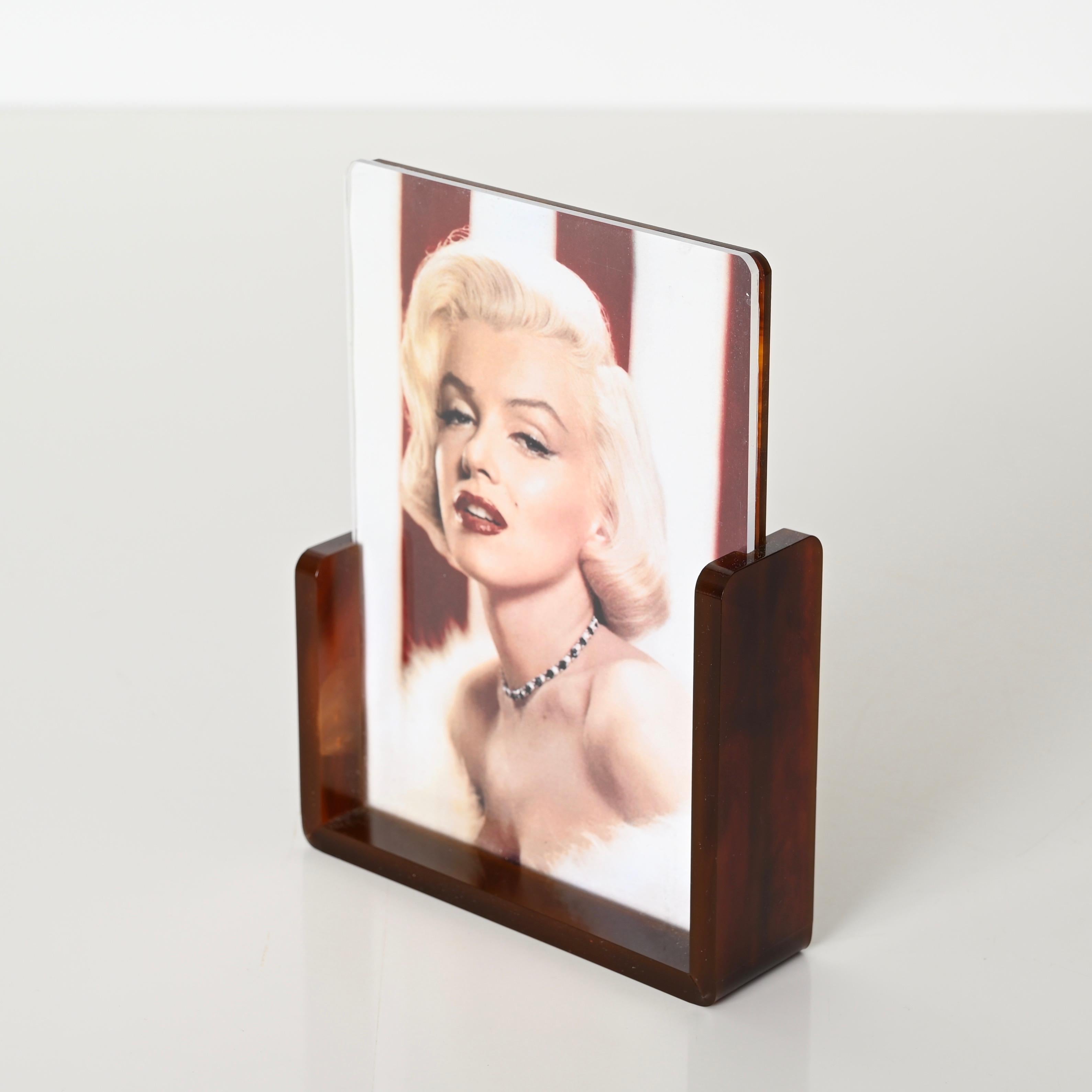 Fotorahmen aus Lucite mit Schildpatt-Effekt, Christian Dior, Italien, 1970er Jahre im Angebot 3