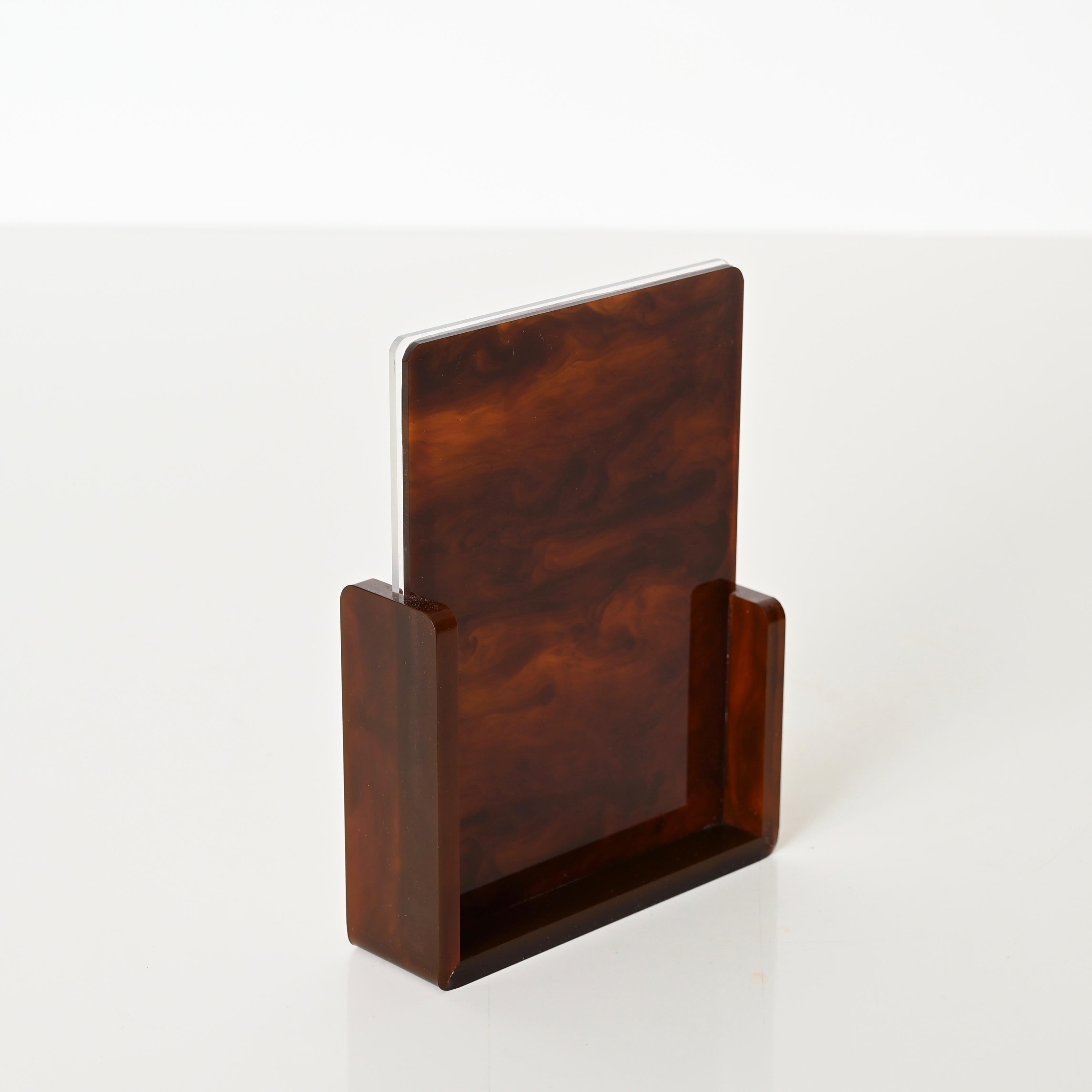 Fotorahmen aus Lucite mit Schildpatt-Effekt, Christian Dior, Italien, 1970er Jahre im Angebot 5