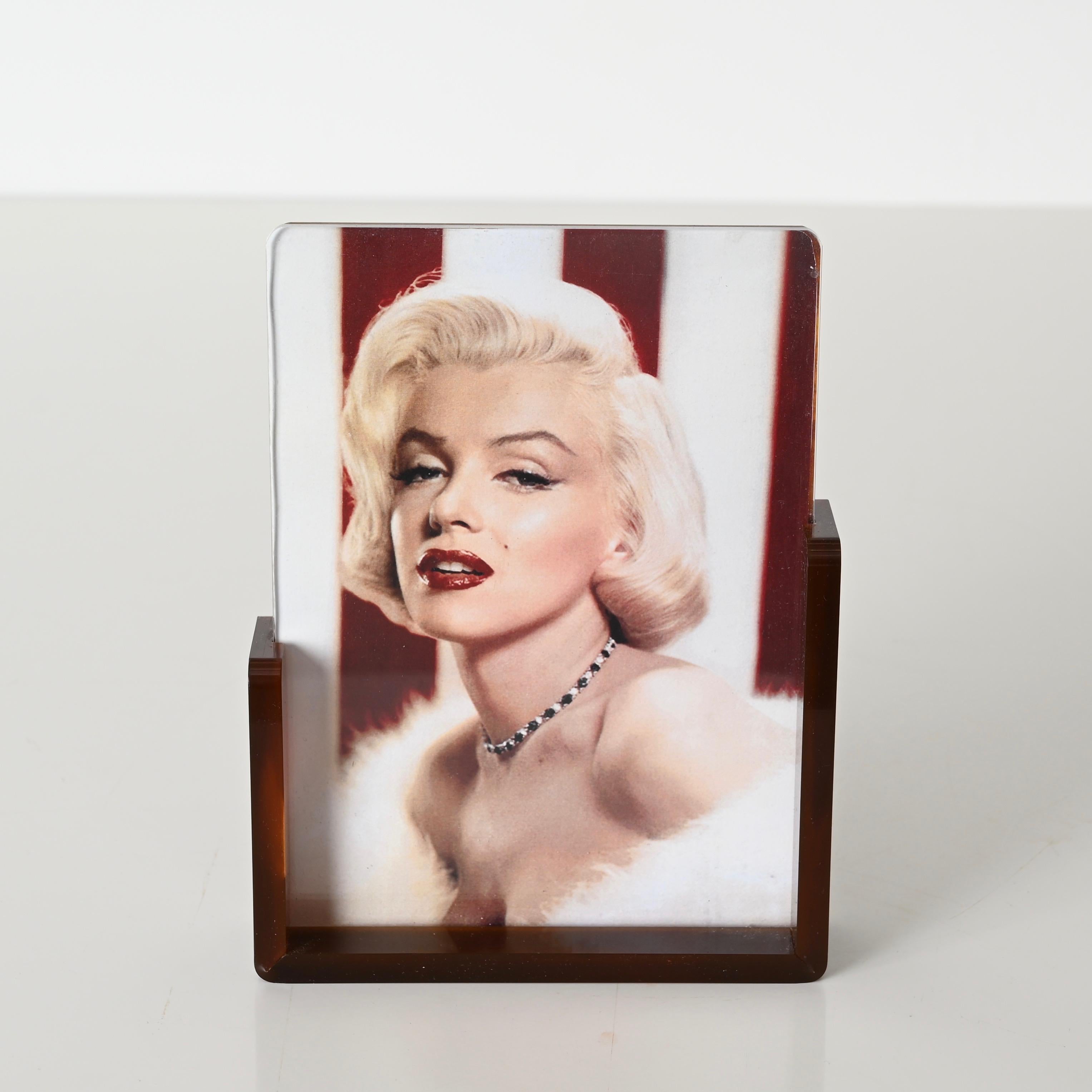 Fotorahmen aus Lucite mit Schildpatt-Effekt, Christian Dior, Italien, 1970er Jahre (Italienisch) im Angebot