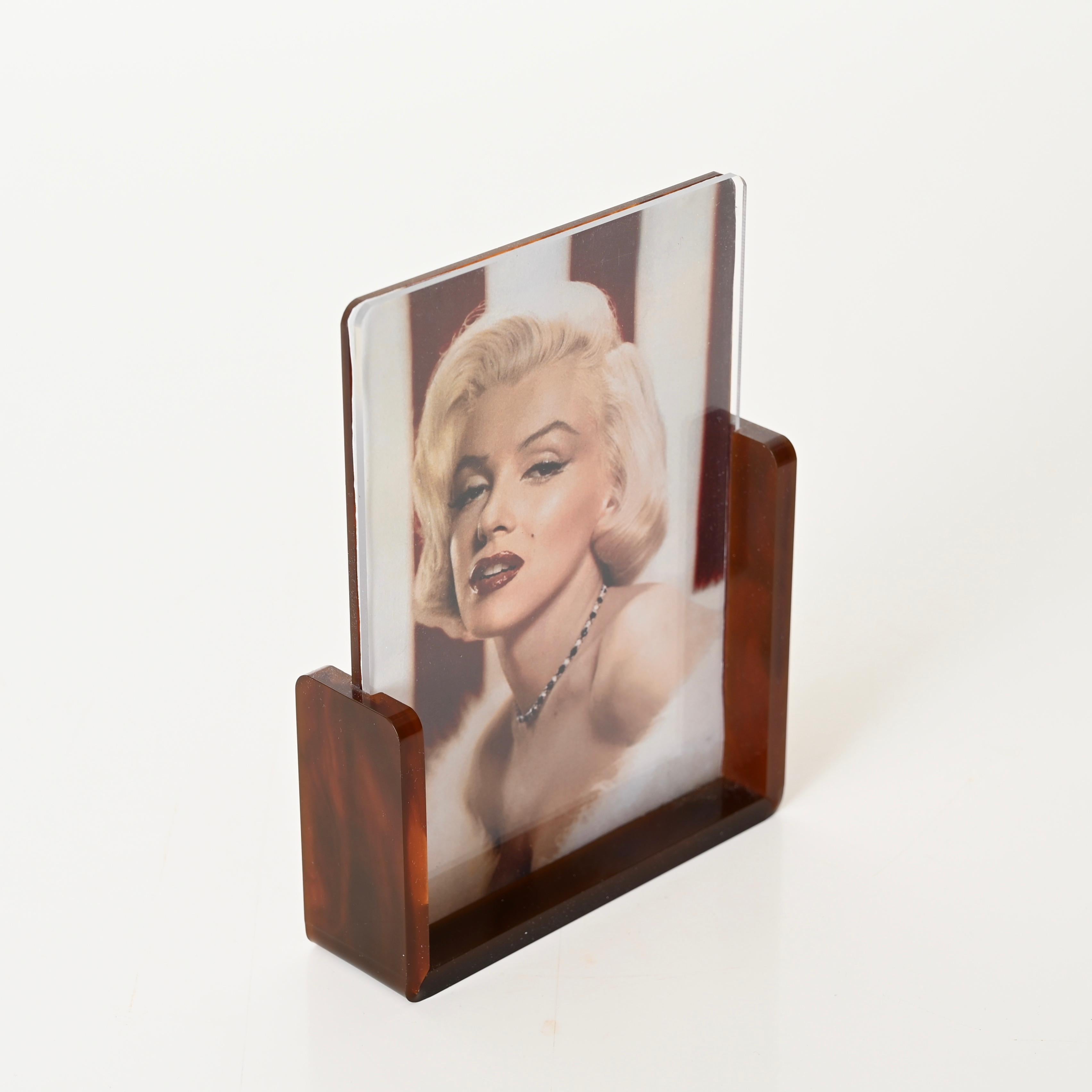 Fotorahmen aus Lucite mit Schildpatt-Effekt, Christian Dior, Italien, 1970er Jahre im Angebot 2