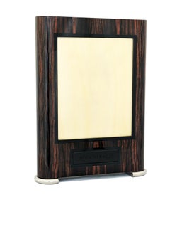 Cornice per foto, Macassar, Ebano e Nichel in stile Art Deco. Un perfetto  regalo