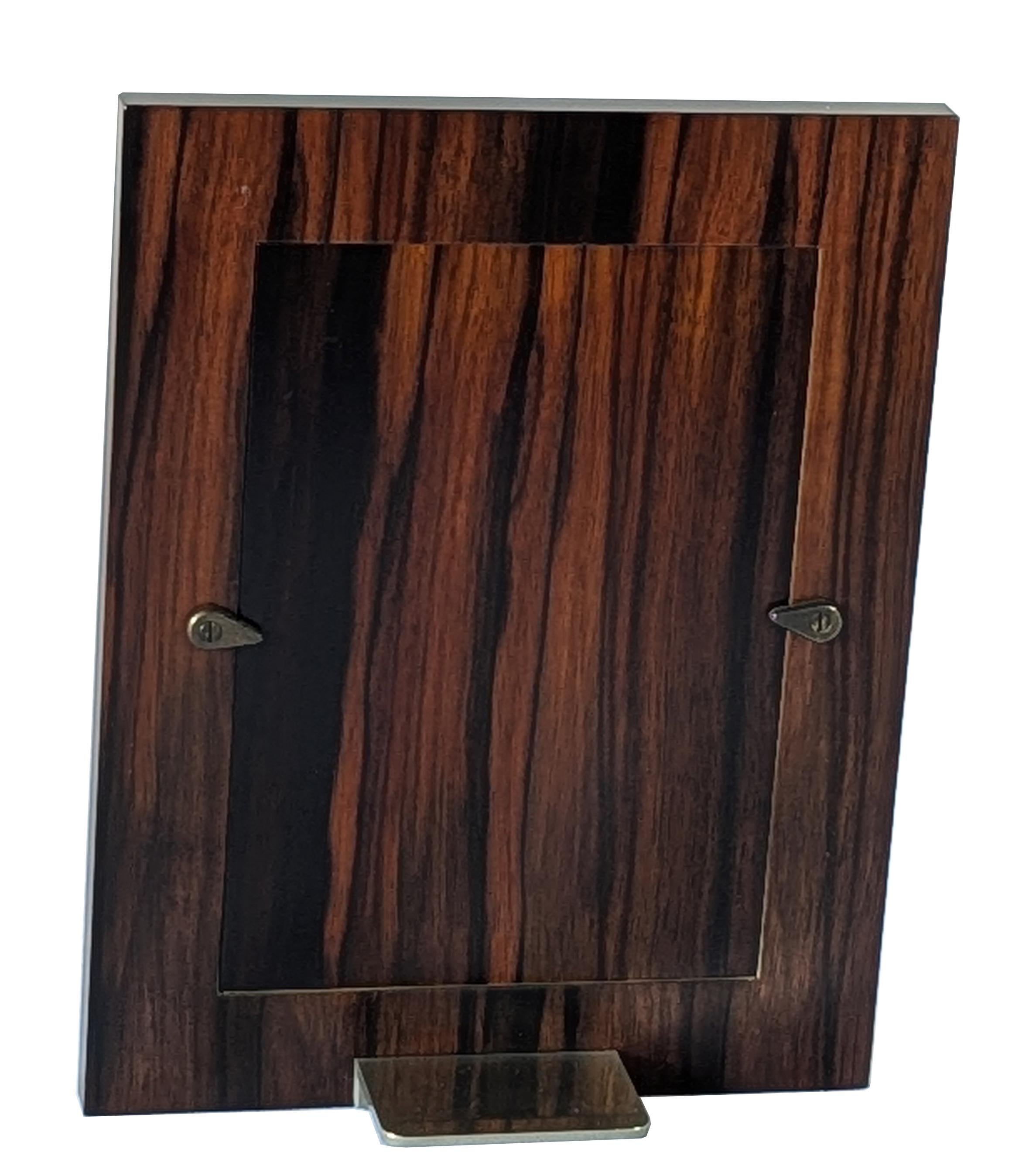 Marco Foto, Macassar, Shagreen, Imitación Marfil, Níquel Art Decó en venta
