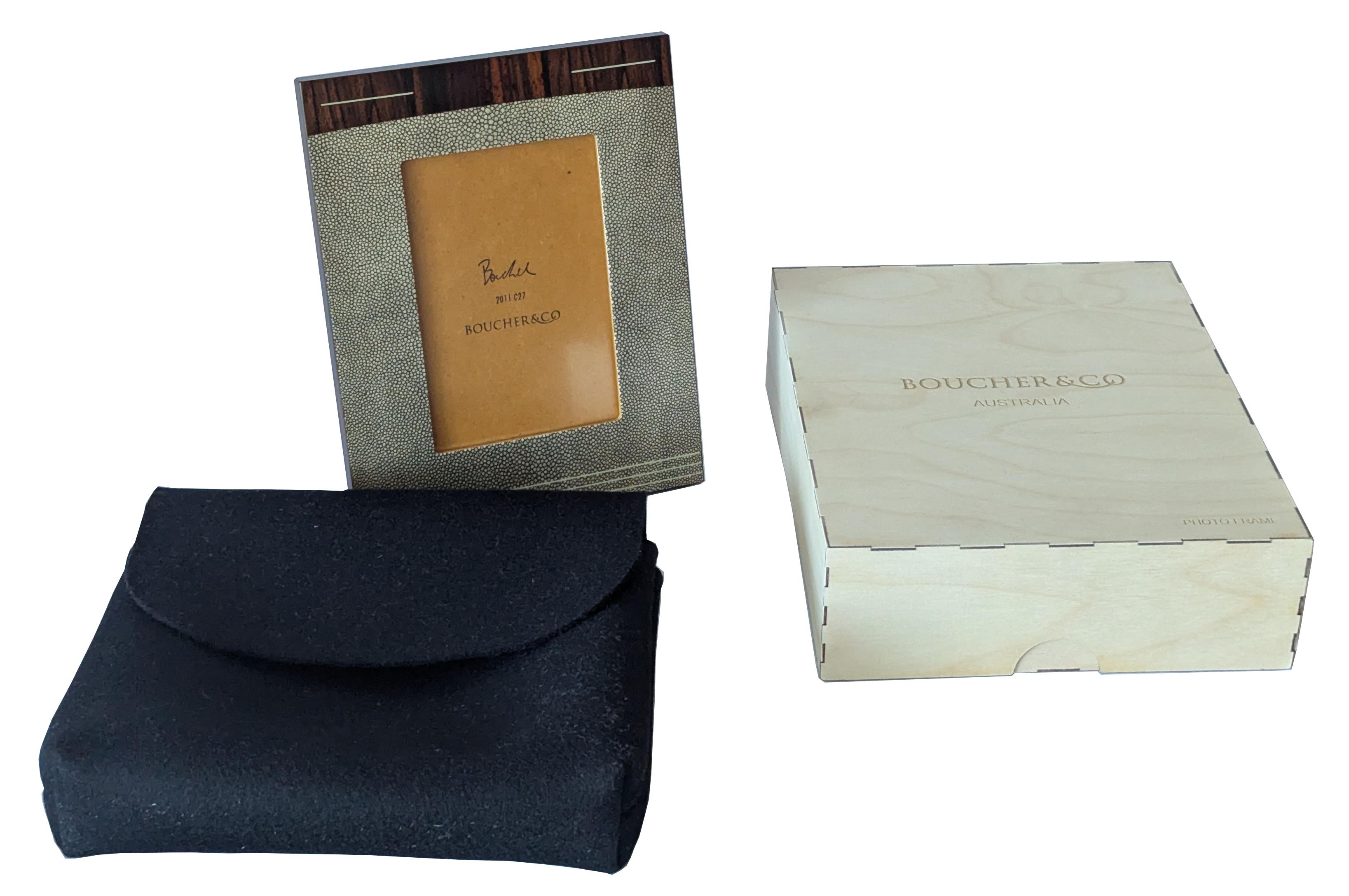 Marco Foto, Macassar, Shagreen, Imitación Marfil, Níquel Hecho a mano en venta