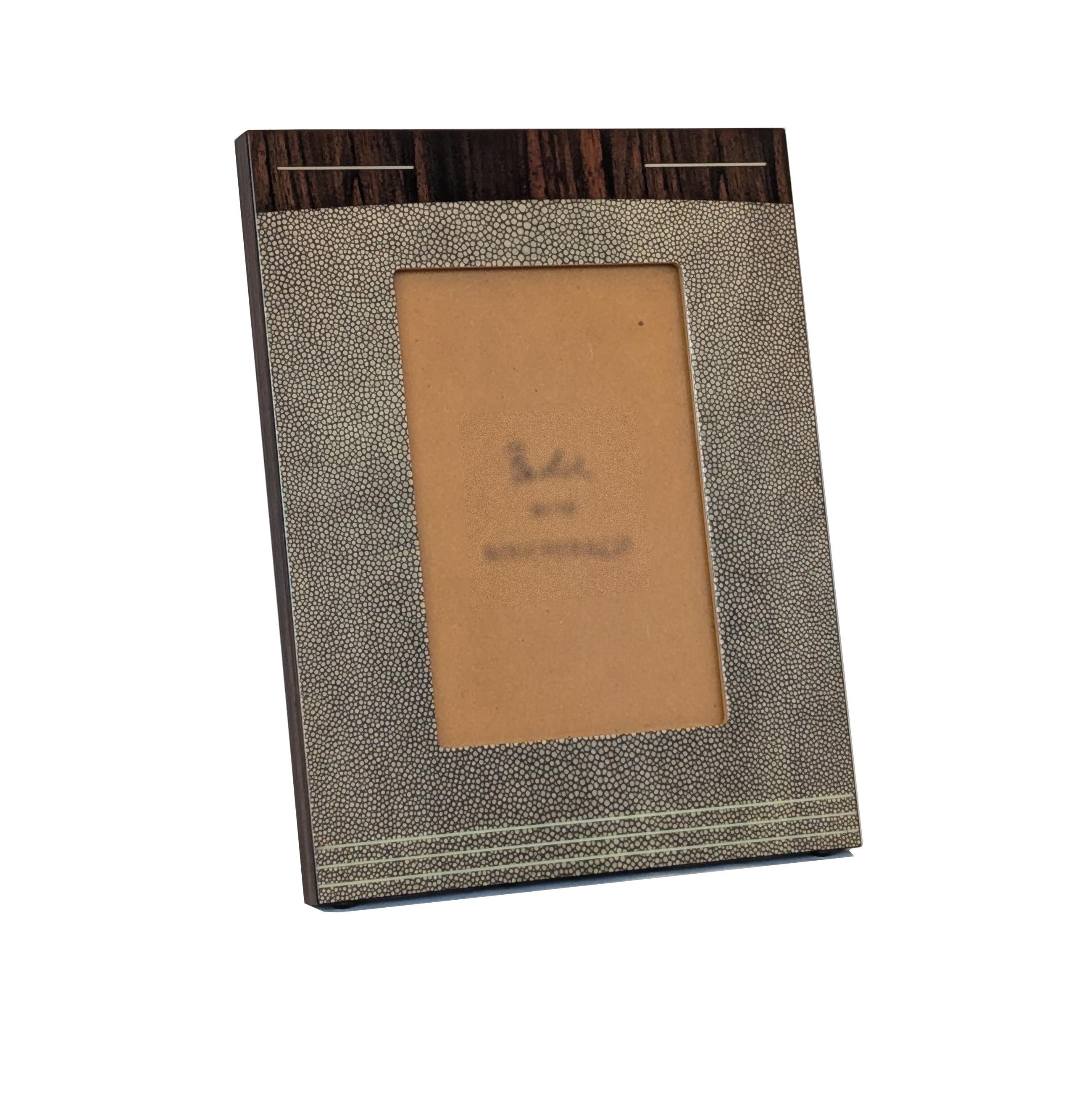 Marco Foto, Macassar, Shagreen, Imitación Marfil, Níquel en Excelente estado para la venta en Queensland, AU