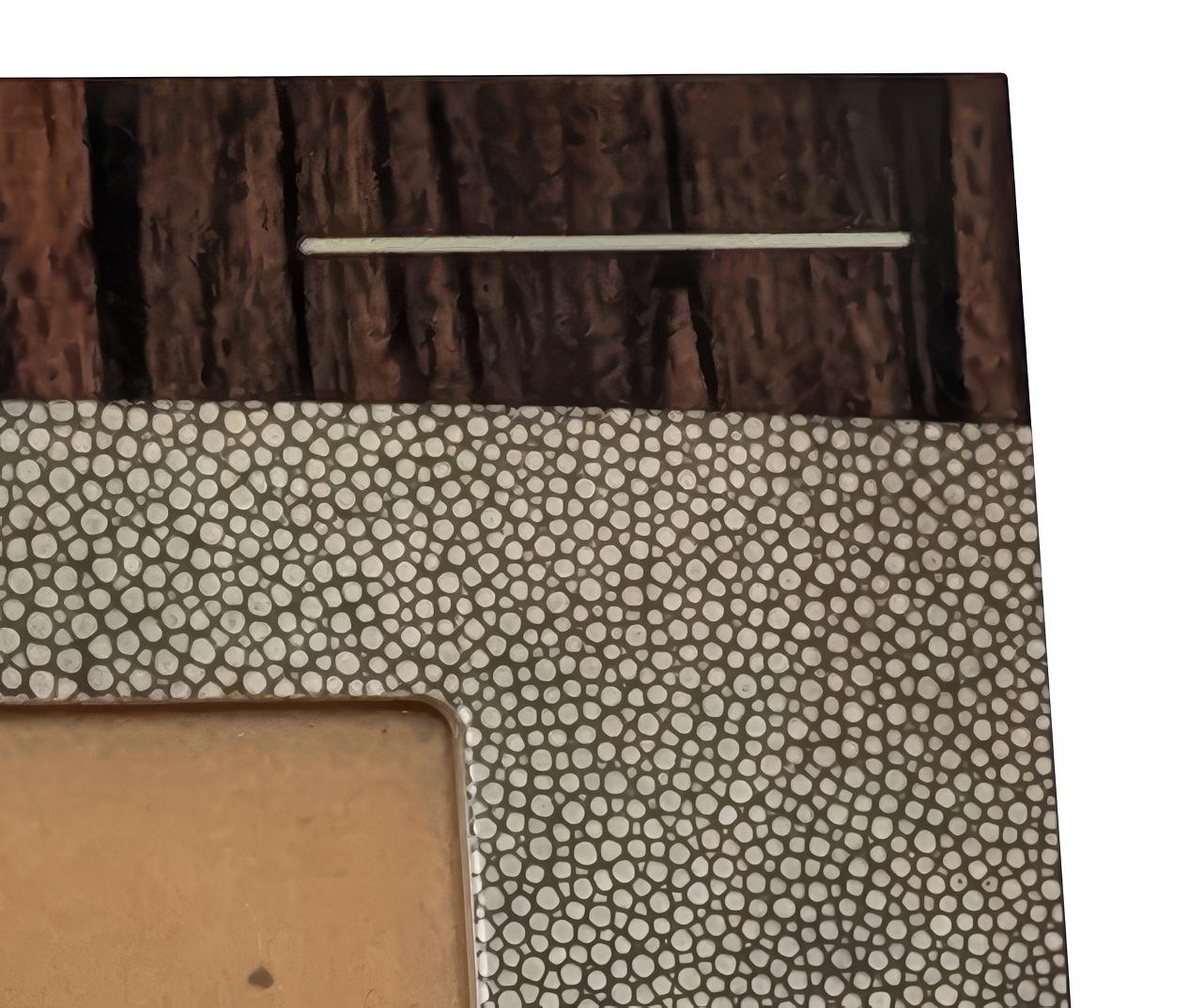 Marco Foto, Macassar, Shagreen, Imitación Marfil, Níquel Siglo XXI y contemporáneo en venta