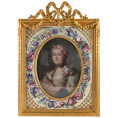 Photo Frame, Painting of an Elegant, 19th Century, Elegant in a Napoleon III