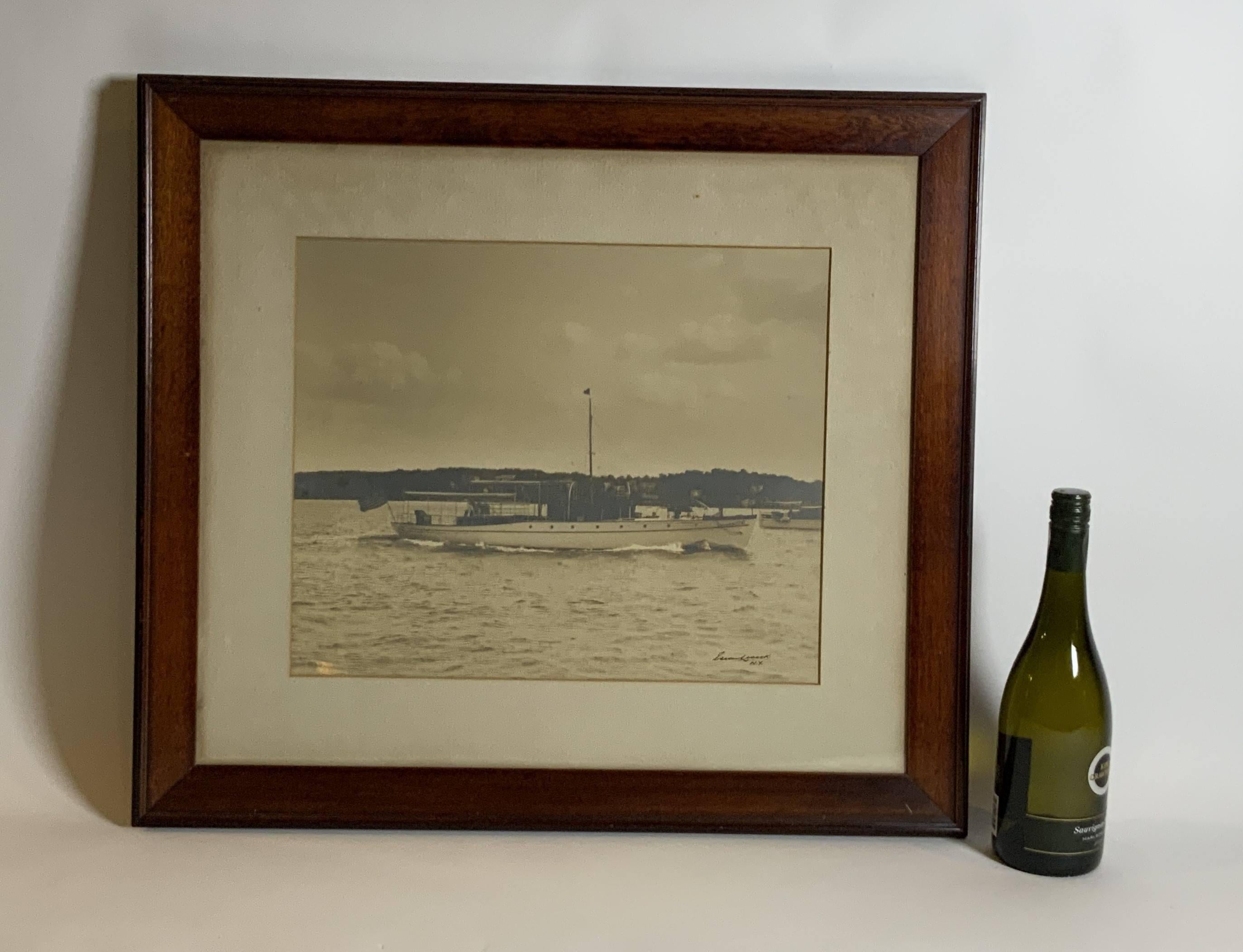 Photo of a Yacht by Edwin Levick NY In Good Condition For Sale In Norwell, MA