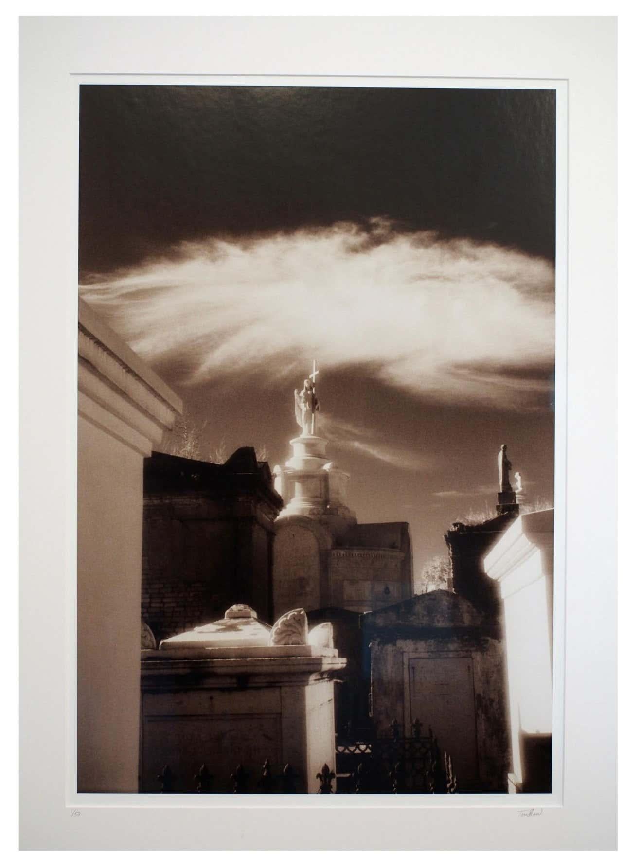 American Photo of New Orleans Cemetery, Infrared, Framed For Sale