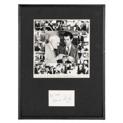 Vintage Photo & Signature By Desmond Llewelyn 'Q' (1914 - 1999)